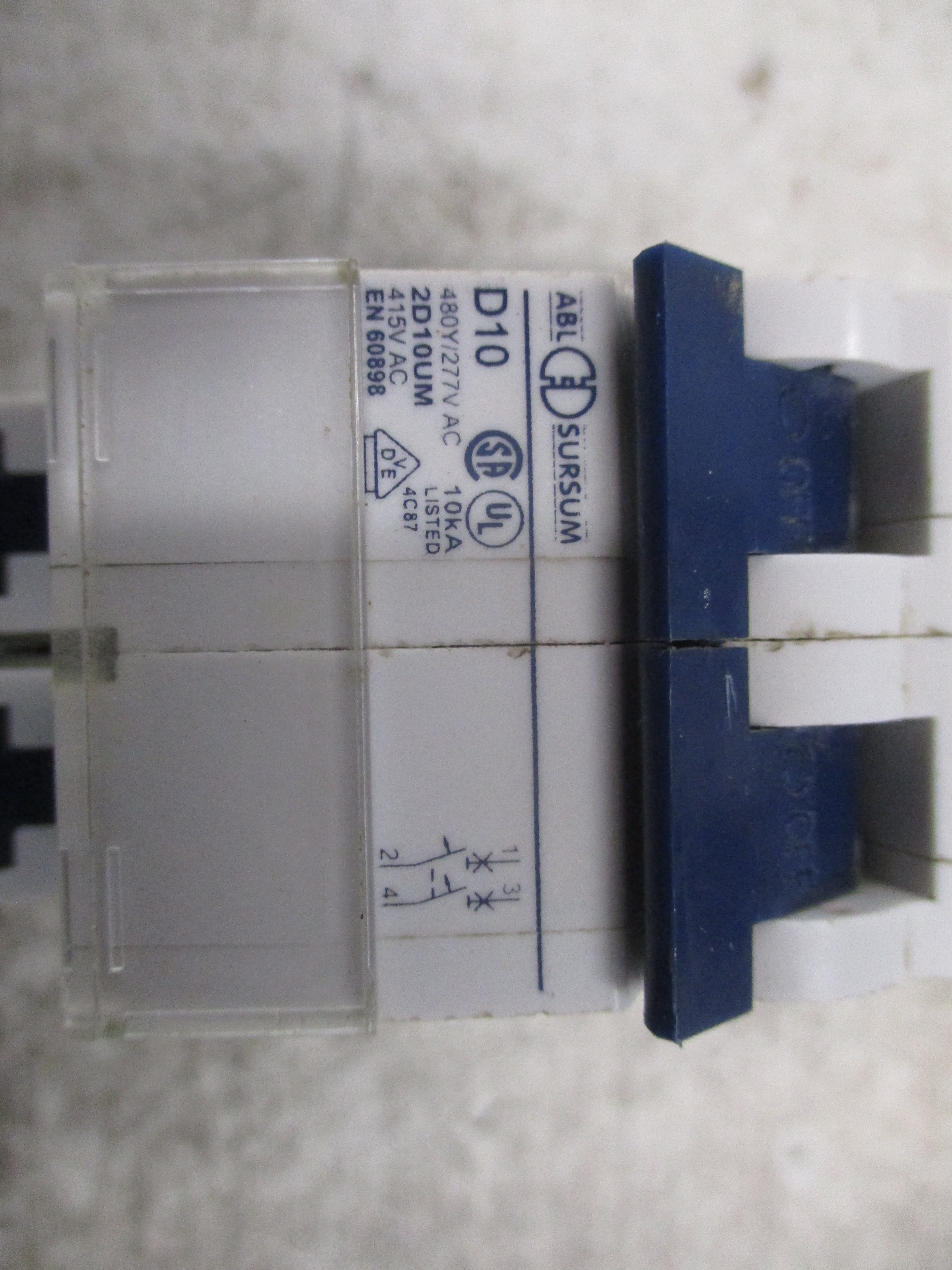 ABL Sursum Circuit Breaker 2D10UM 10A 480Y/277V 2P Used