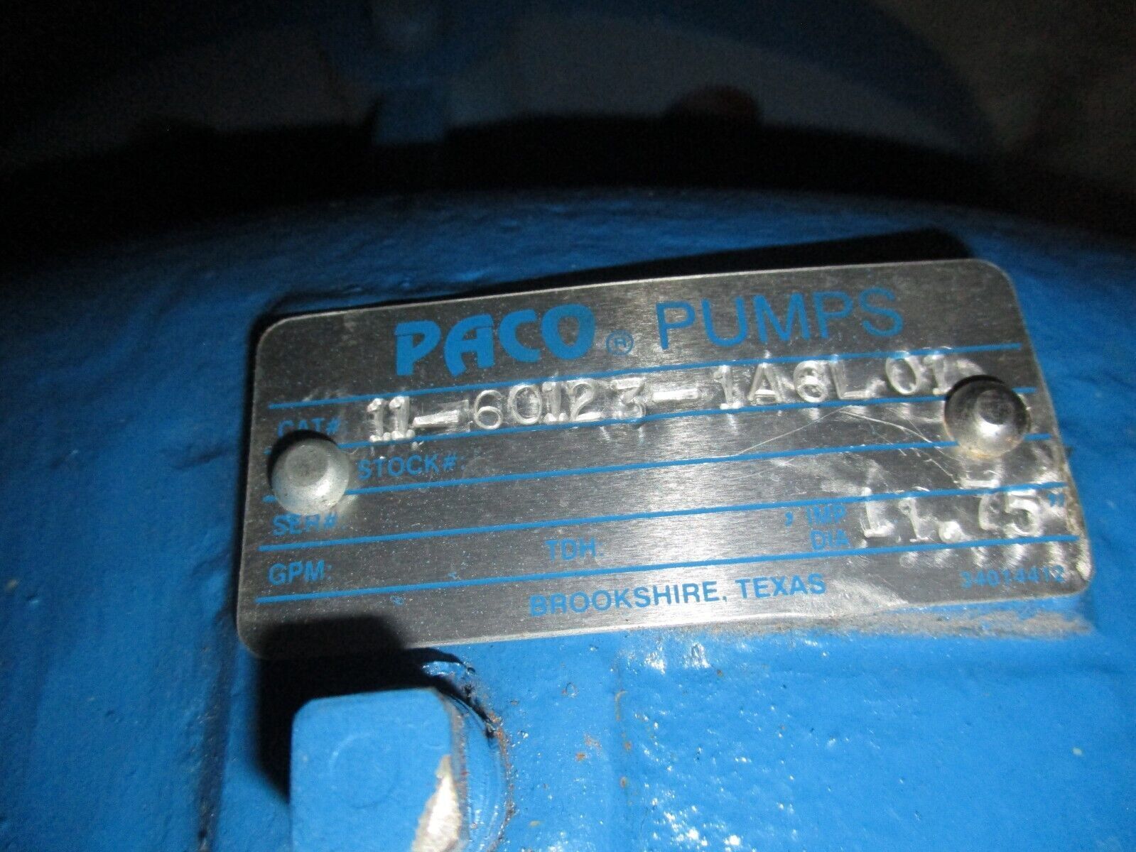 Paco Pump 11-60123-1A6L01 11.75" Refurbished