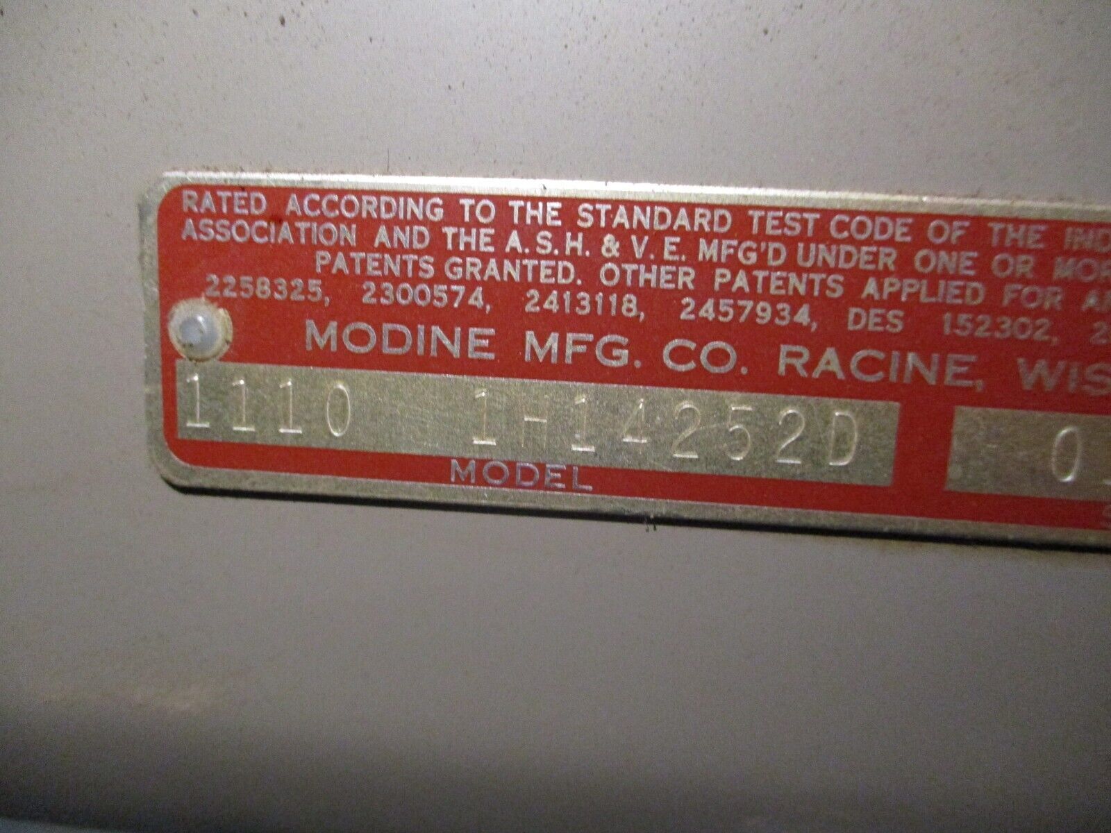 Modine Steam Heater 1110 1H14252D *No Start Capacitor* Used