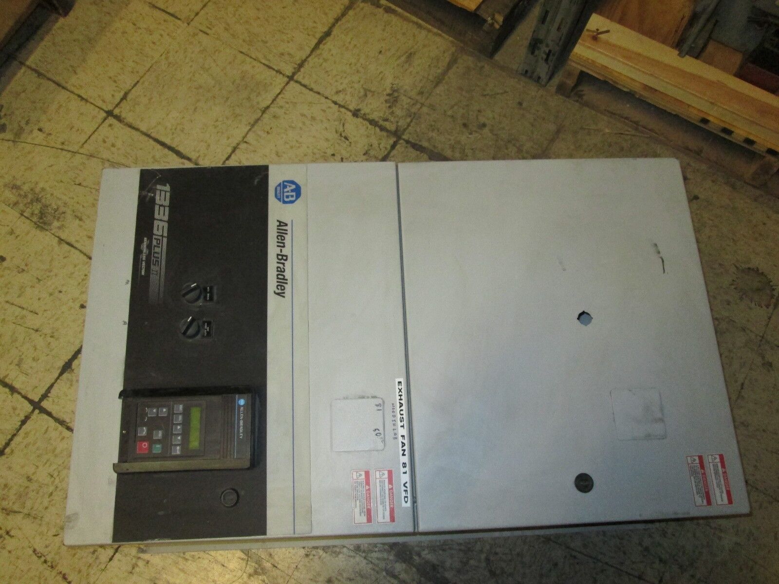 Allen-Bradley 1336 Plus II AC Drive w/ Bypass 1336F-BRF10-AN-EN-LG Used