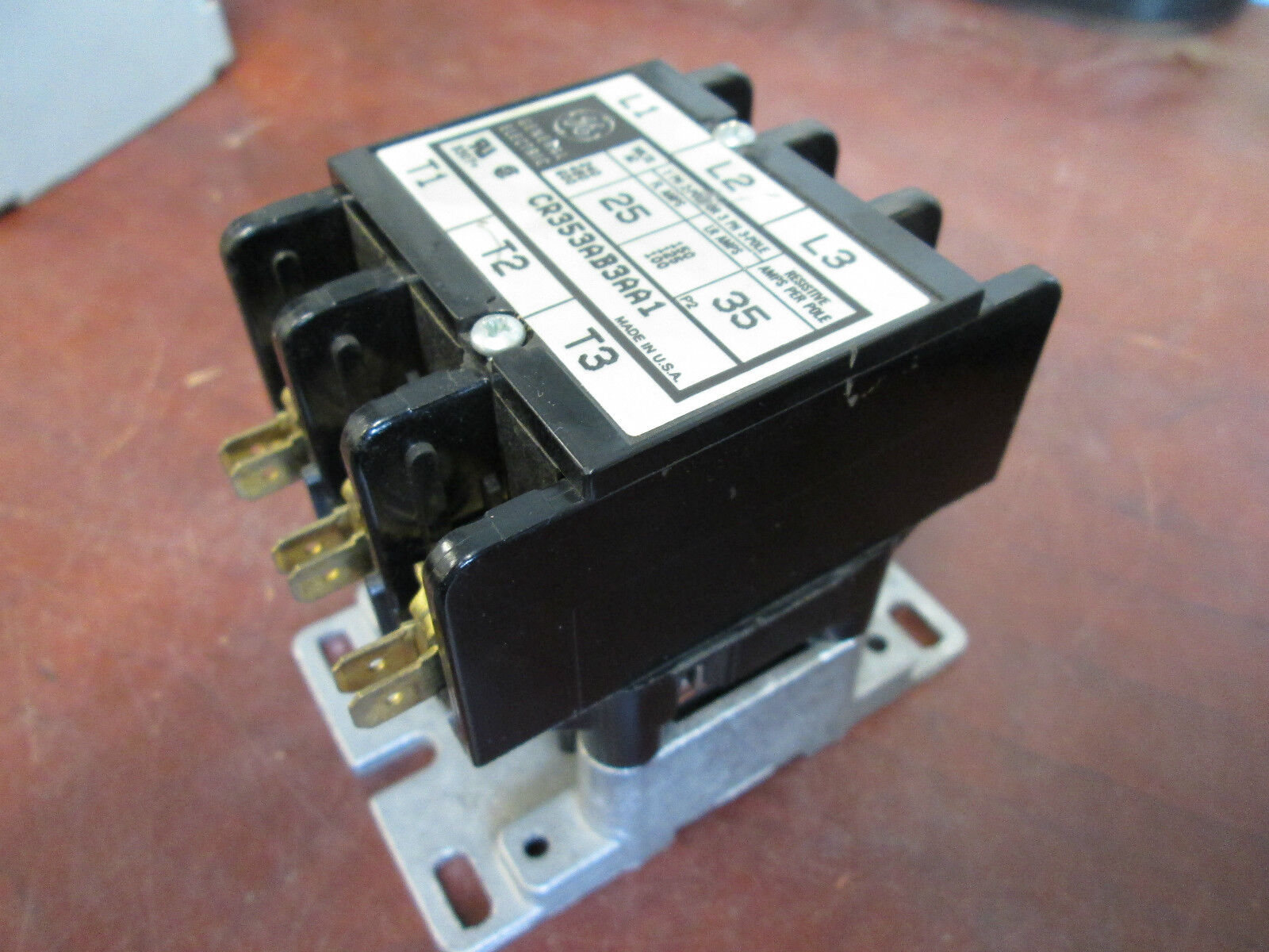 GE Relay CR353AB3AA1 25A 24V Coil Used