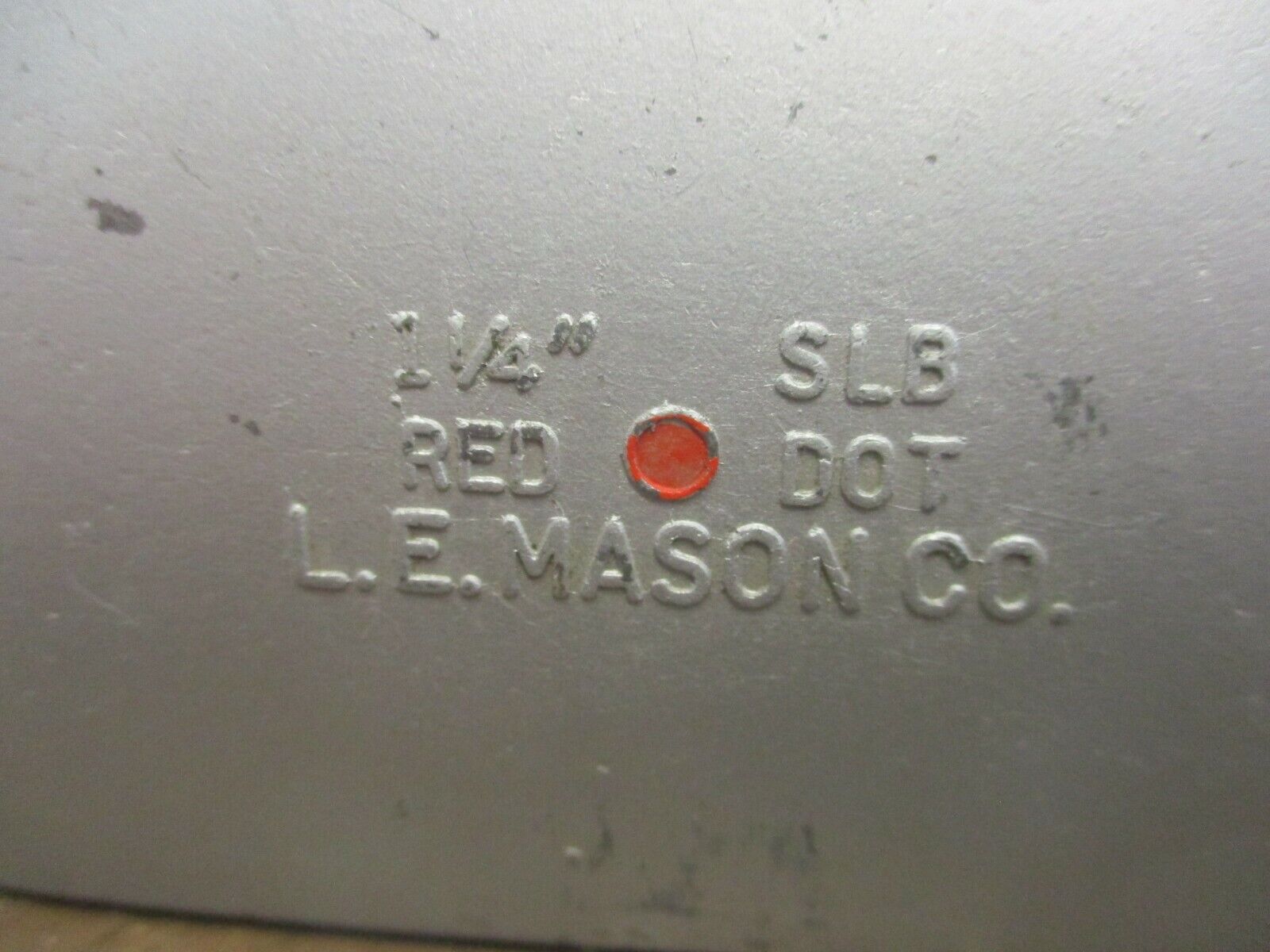 L.E. Mason Red Dot Aluminum Conduit Body SLB-XL 1-1/4" Used **Lot of 2**