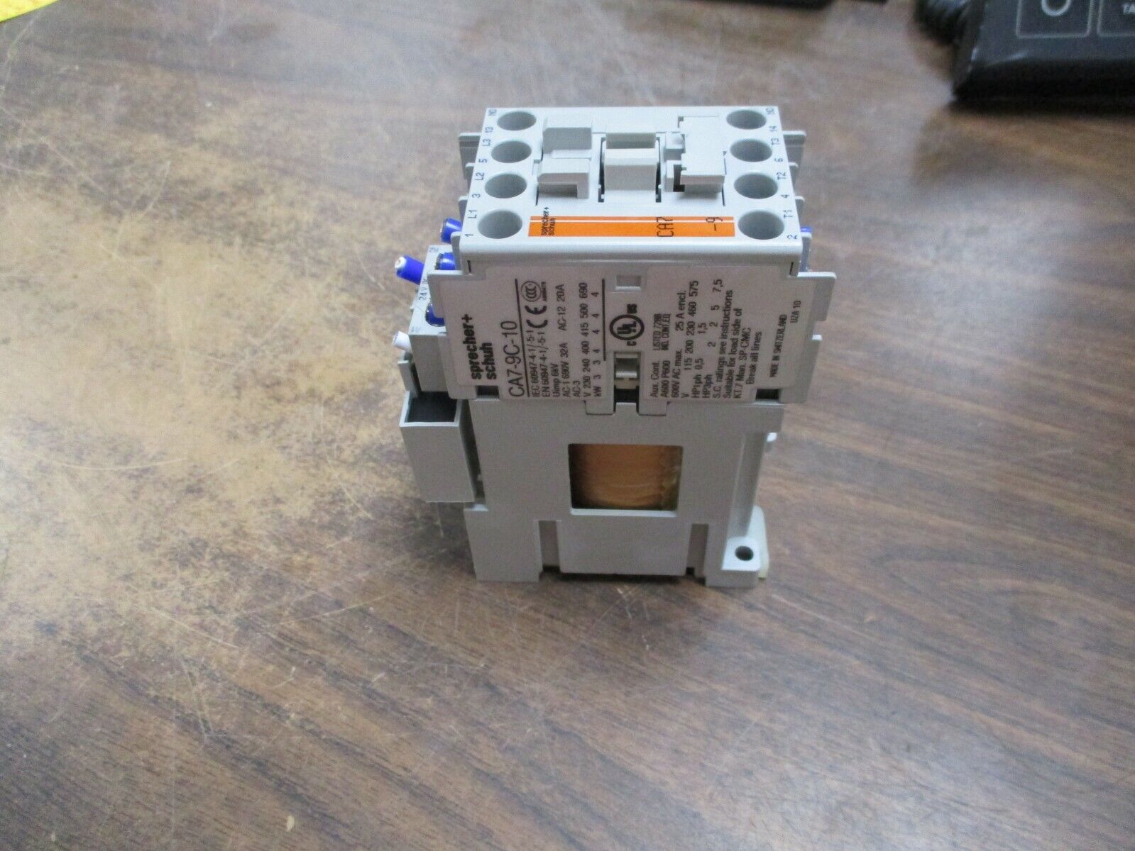 Sprecher+Schuh Contactor CA7-9C-10 24VDC Coil 25A 600V w/ Surge Suppressor Used