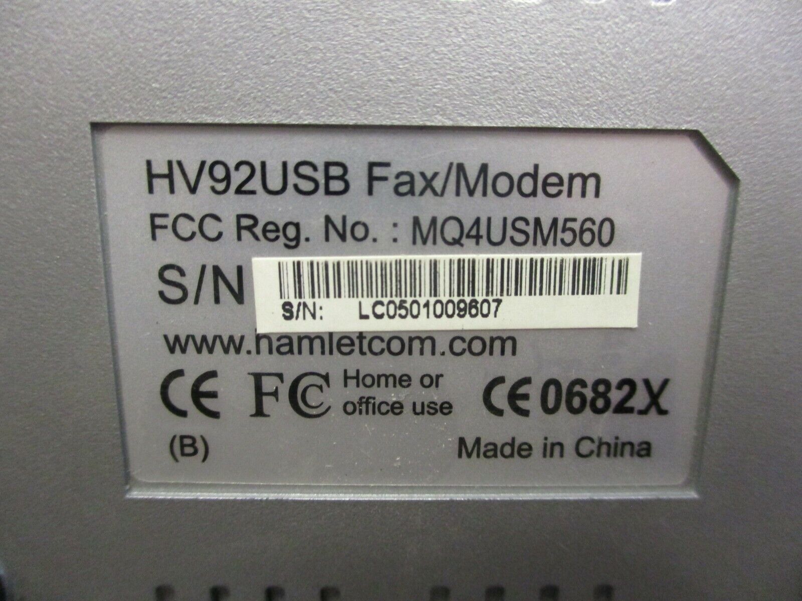 Hamlet USB Fax/Modem HV92USB Used