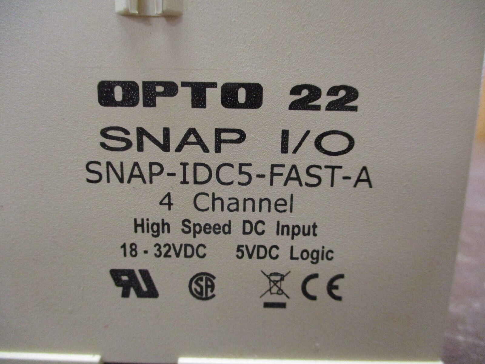 Opto 22 Snap I/O High Speed DC Input Module SNAP-IDC5-FAST-A 4-Ch 18-32VDC Used
