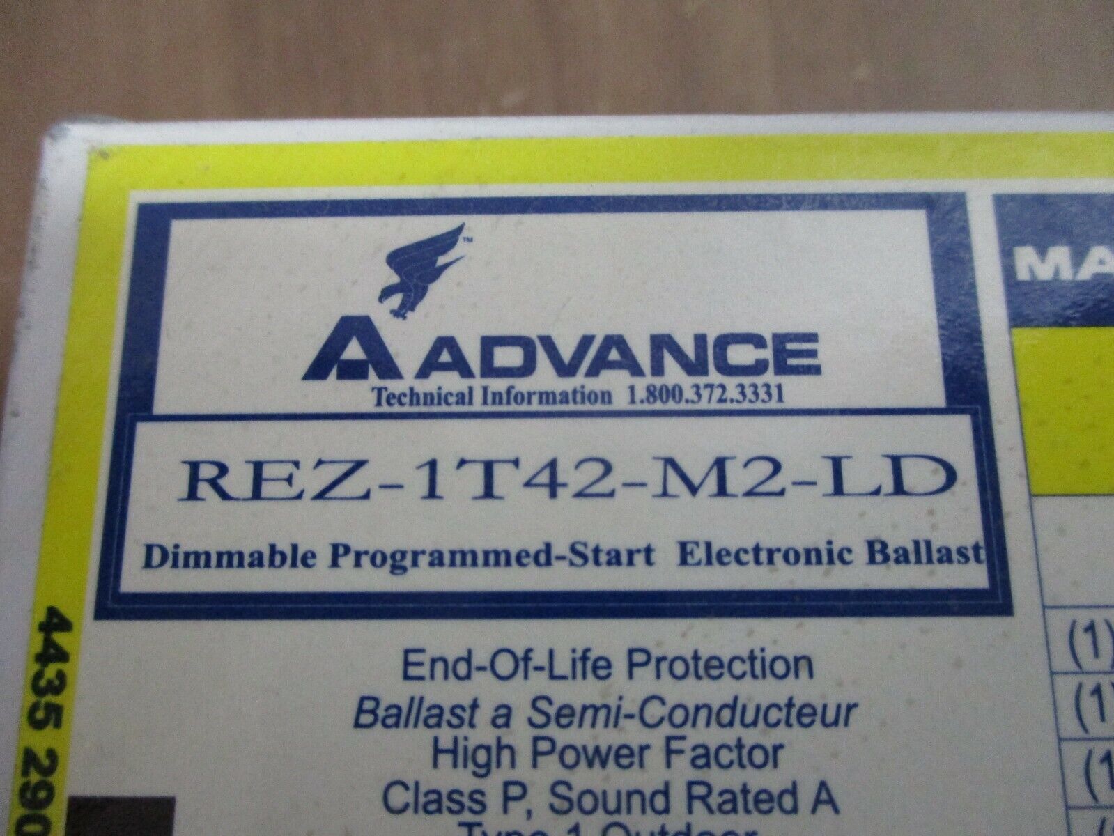 Advance Mark X Powerline Electronic Ballast REZ-IT42-M2-LD 120V 0.41A 60Hz Used