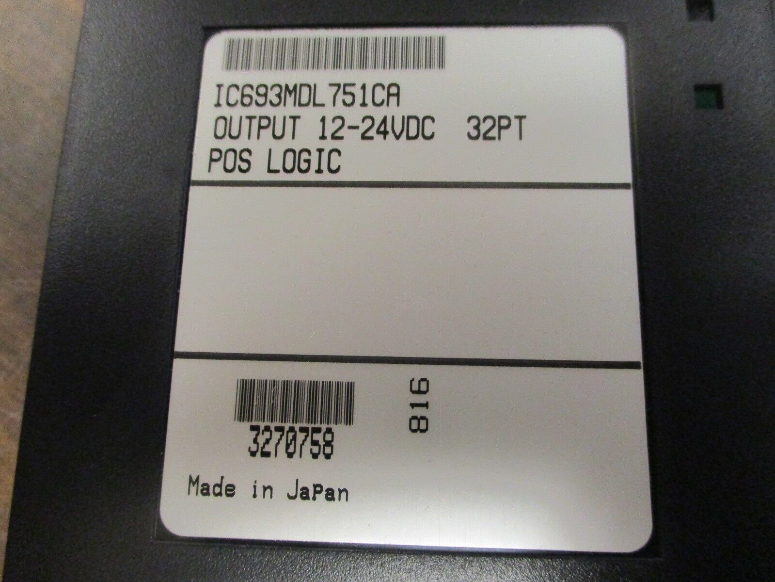 GE Fanuc Output Module IC693MDL751CA 12-24VDC 32PT POS Logic Used