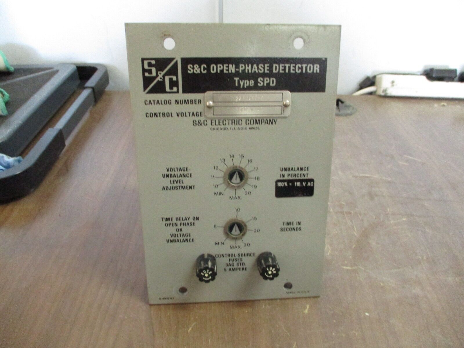 S&C Type SPD Open-Phase Detector 38870R2-D 120VAC Control Used