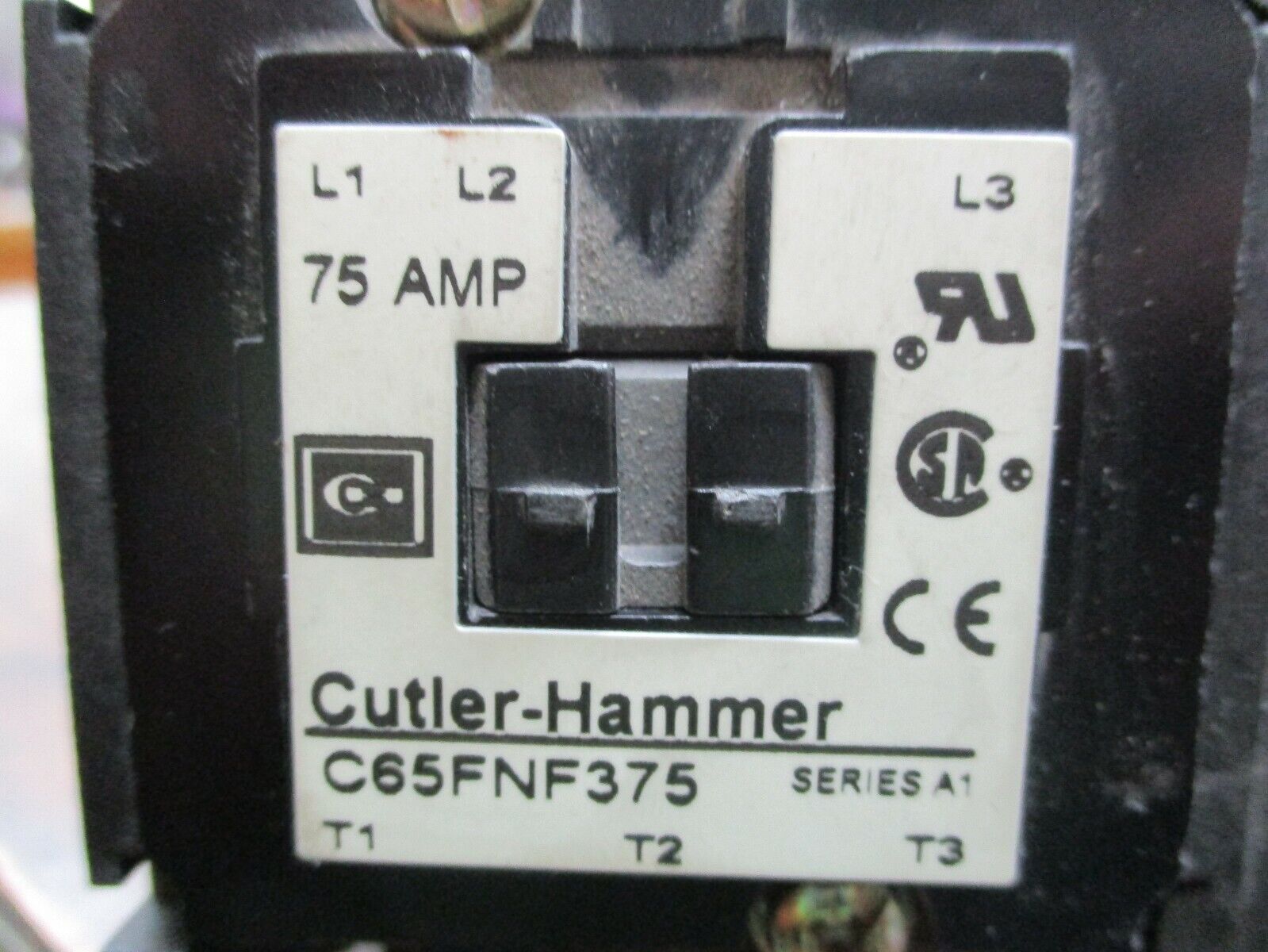 Cutler-Hammer Reversing Contactor C65FNF375 104-120V Coil 75A 600V Used