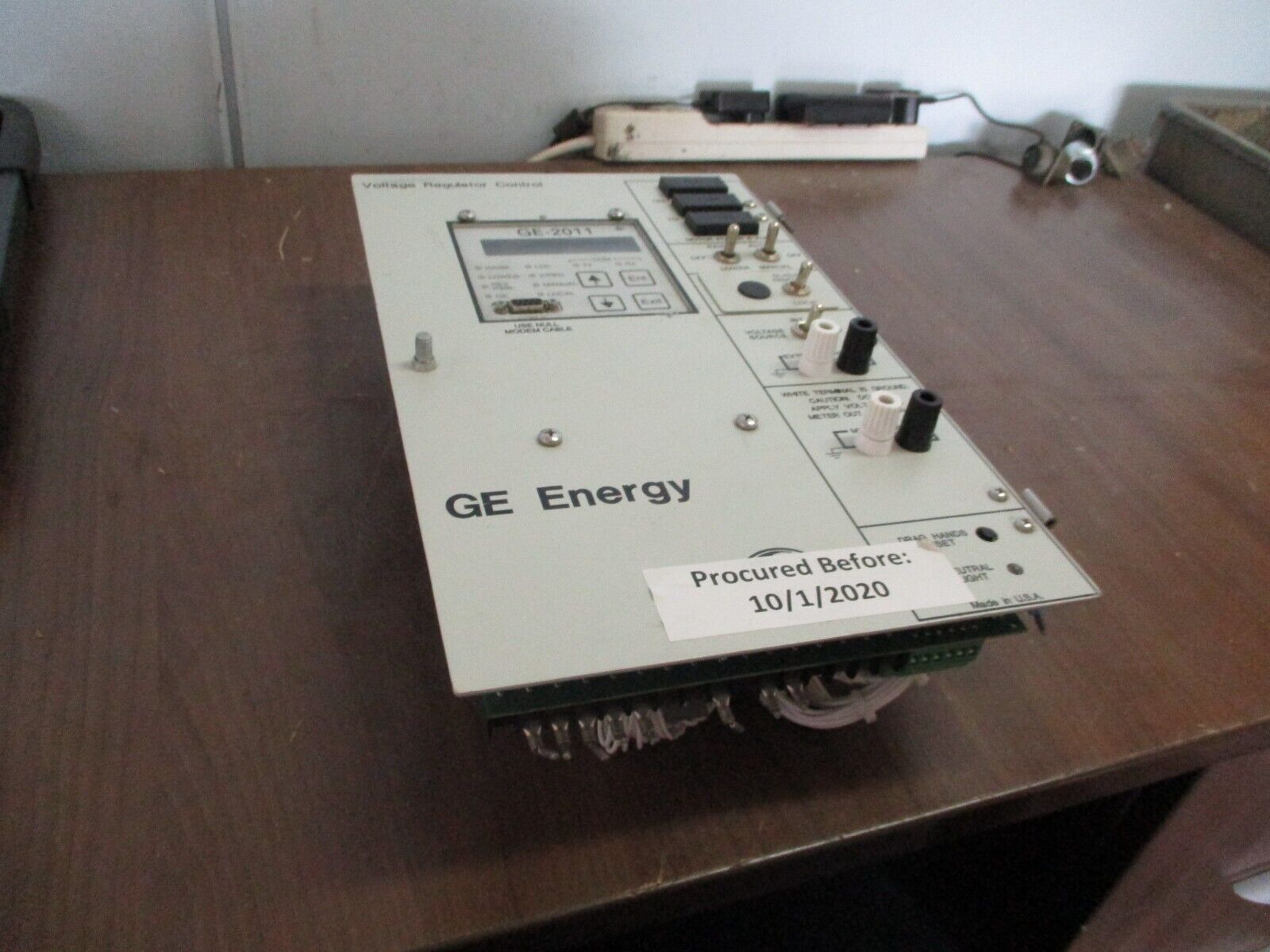GE GE-2011 Voltage Regulator Control GE-2011C-6SL S/W: D-0146V08.10.07 Used