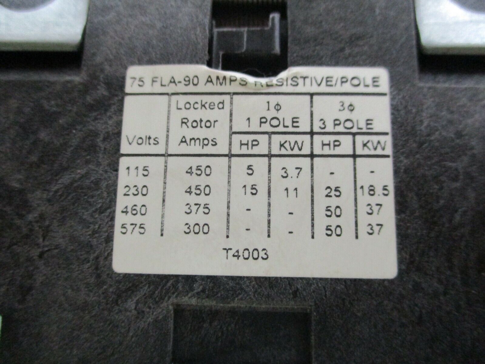 Cutler-Hammer Reversing Contactor C65FNF375 104-120V Coil 75A 600V Used