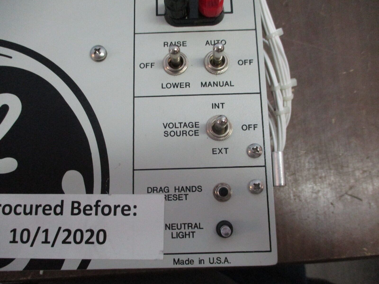 GE GE-2011/B-0866 Voltage Regulator Control L206G10 F/W: D-0067V07.08.18 60Hz