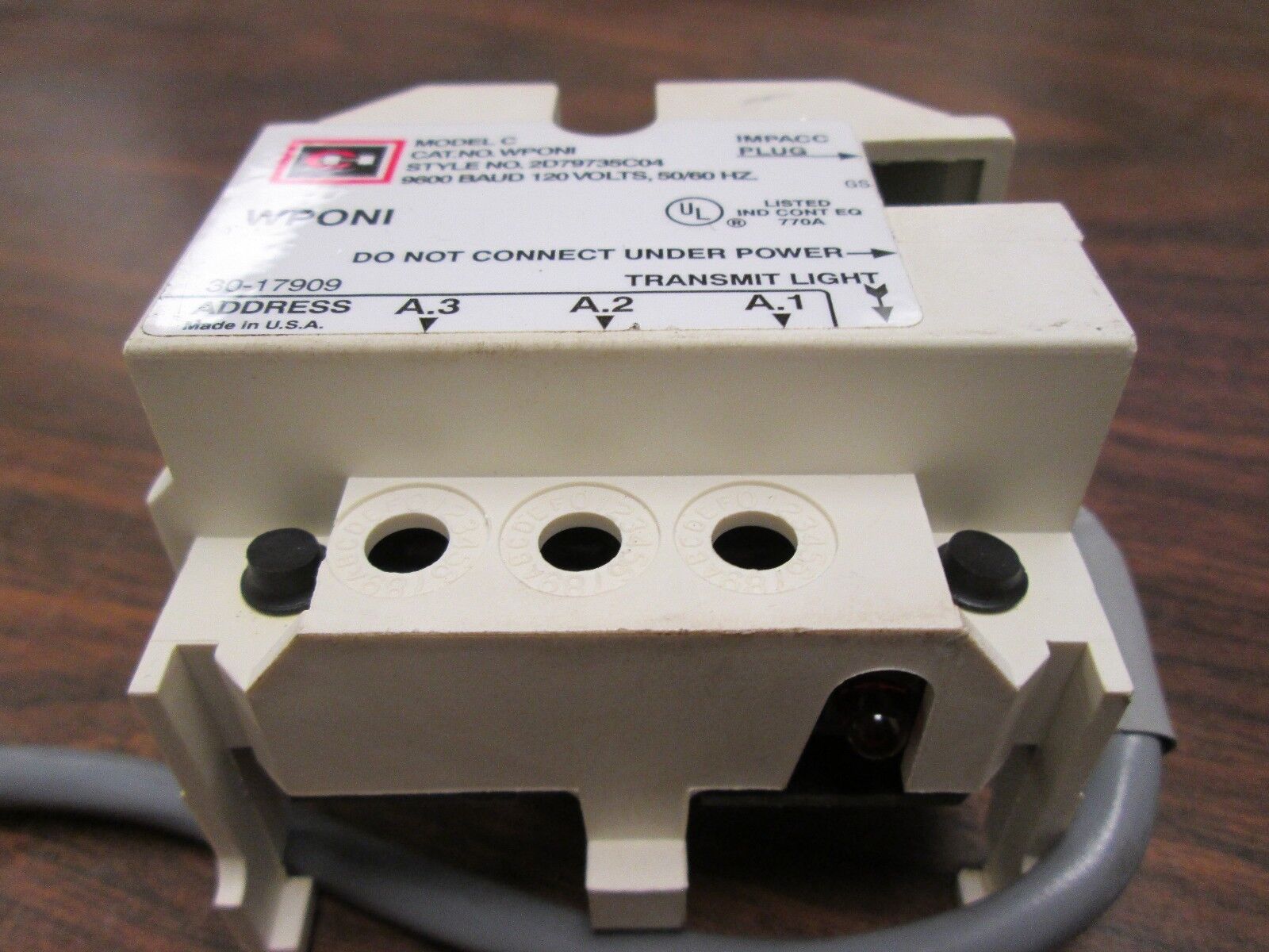 Cuttler-Hammer WPONI Interface 2D79735C04 WPONI No Wire Connector Model: C Used