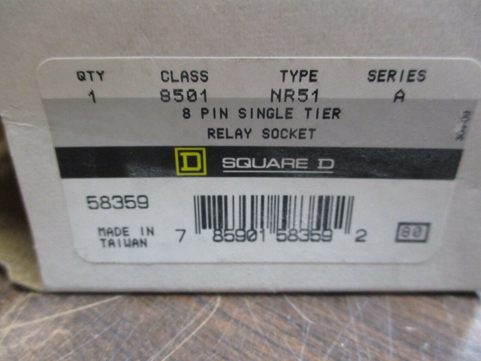 Square D 8-Pin Relay Socket 8501 NR51 *Lot of 4* New Surplus