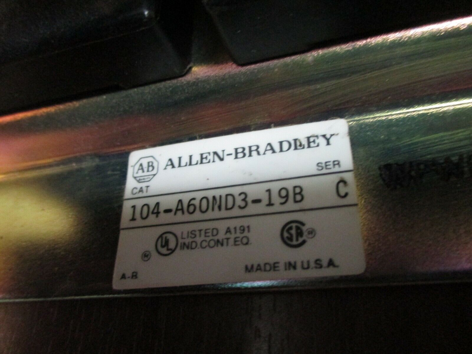 Allen-Bradley Reversing Starter 104-A60ND3-19B Ser. C 120V Coil Trip: 23-75A