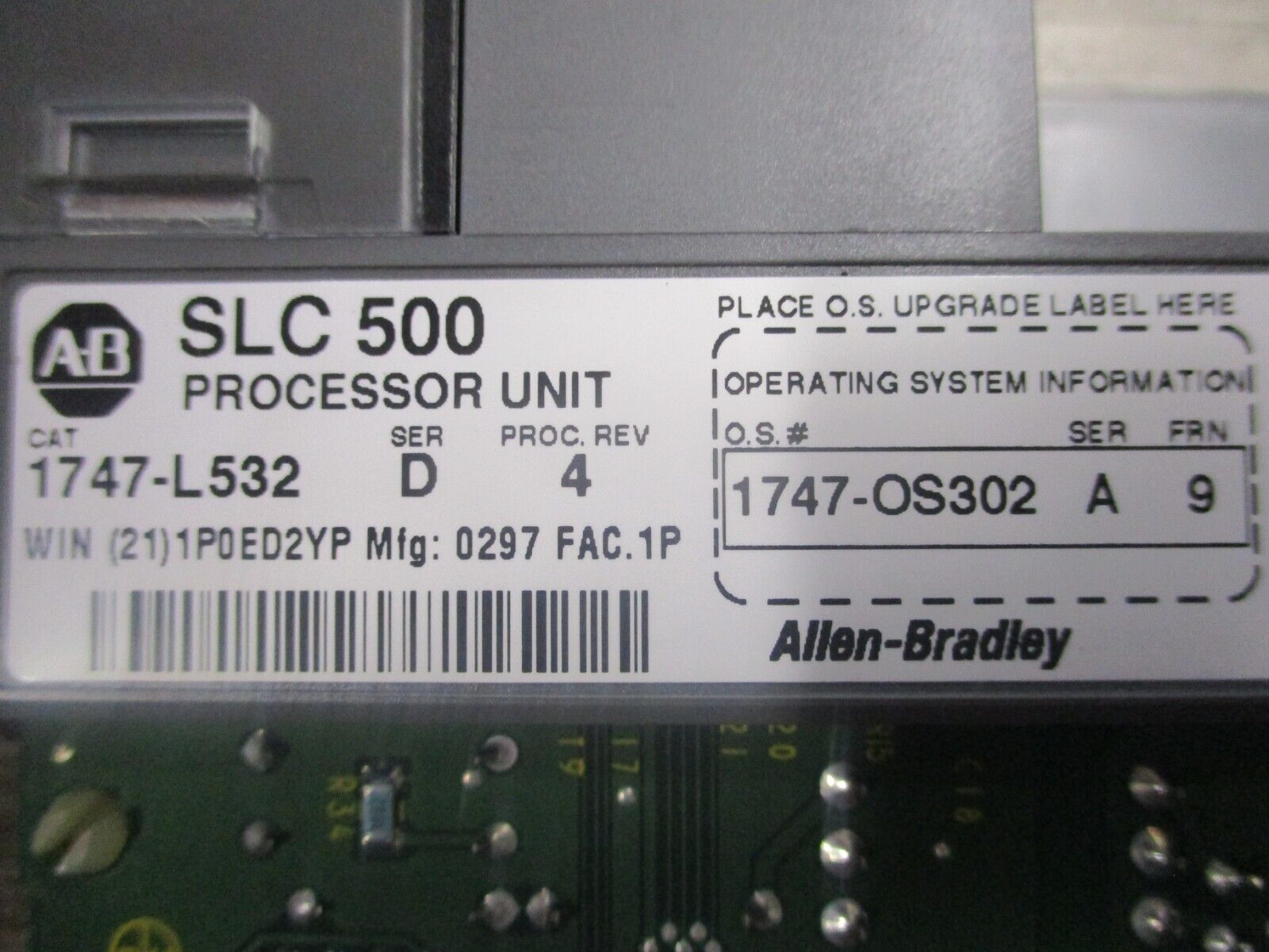 Allen-Bradley SLC 500 Processor Unit 1747-L532 Ser. A Proc. Rev. 4 Used