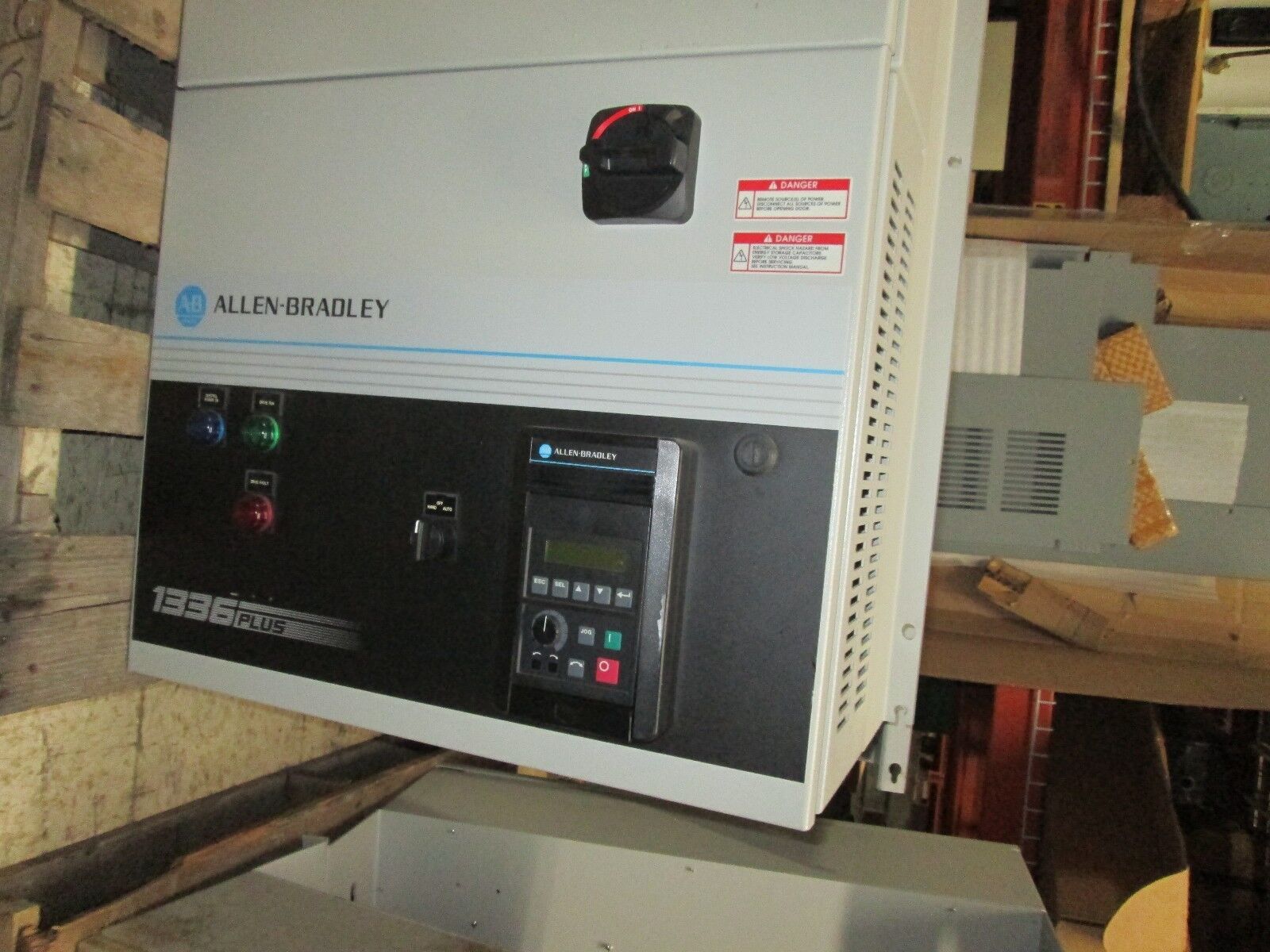 Allen-Bradley 1336 Plus AC Drive w/ Bypass 1336S-BRF50-AN-EN-L6 5HP 3Ph Used