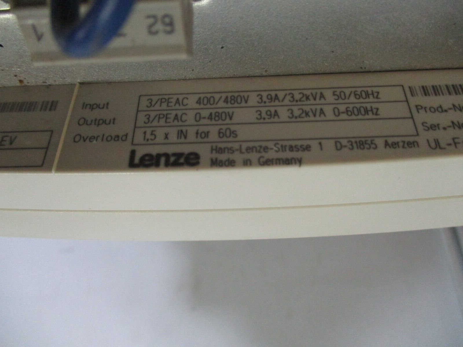 Lenze Servo Drive EVF9323-EV w/ Interbus S Module *Missing X7 Port* Used