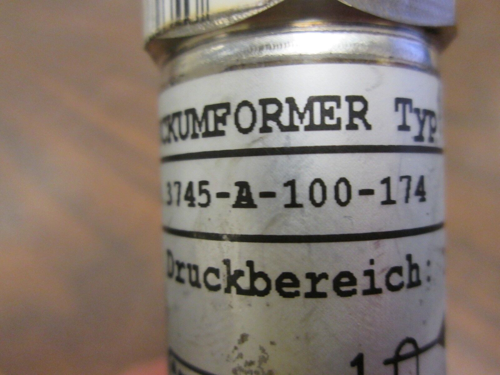 Hydac Pressure Transducer HAD 3745-A-100-174 4-20mA 10-30V Used