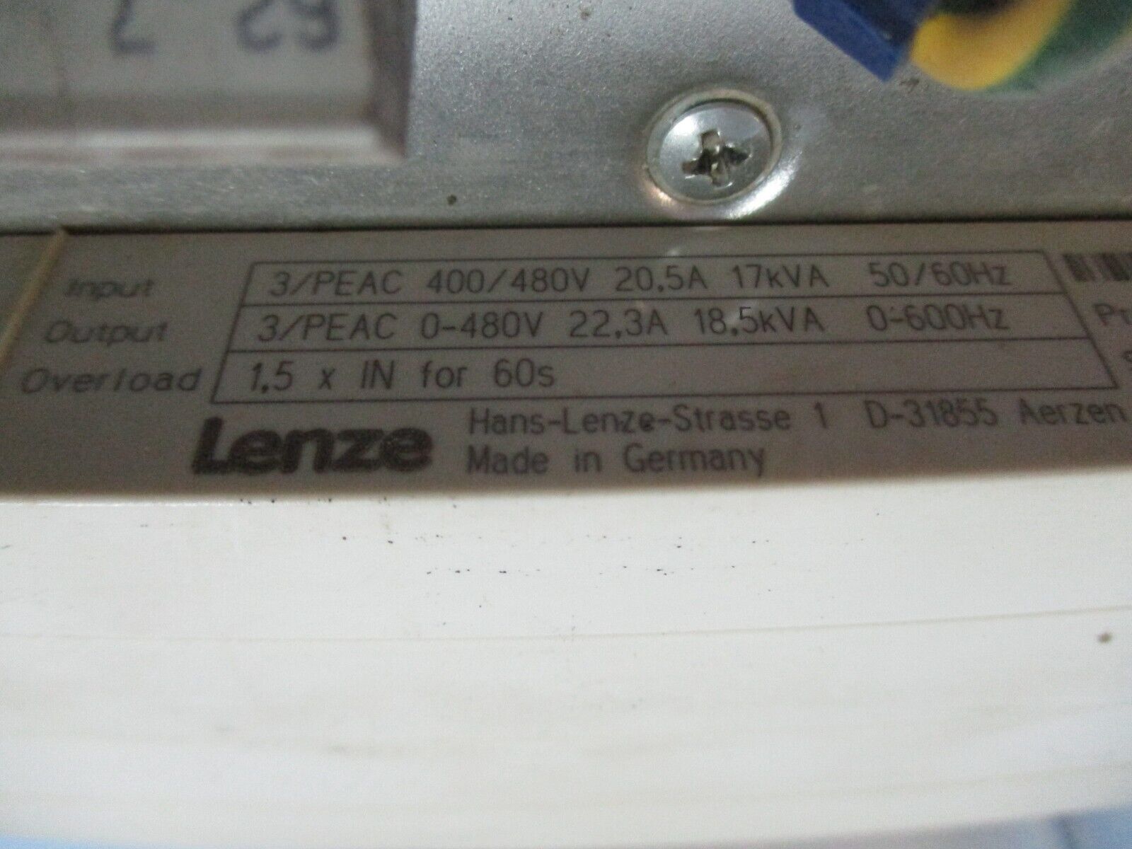 Lenze Servo Drive EVF9326-EV w/ Interbus S Module *Missing X7 Port* Used