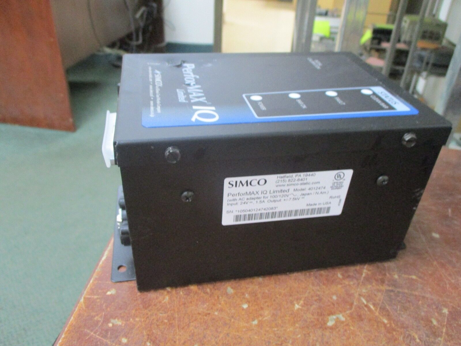 Simco PerforMAX IO Limited Power Supply 4012474 Input: 24V 1.5A Output: 7.5kv