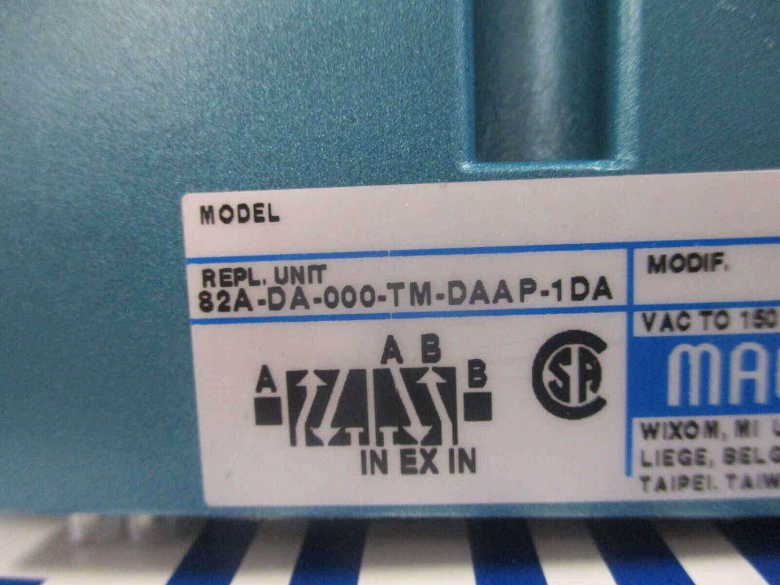 MAC Solenoid Valve 82A-DA-000-TM-DAAP-1DA New Surplus