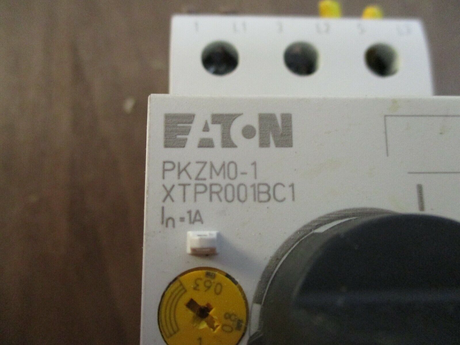 Eaton Manual Starter PKZM0-1 XTPR001BC1 Trip: 0.63-1A Used