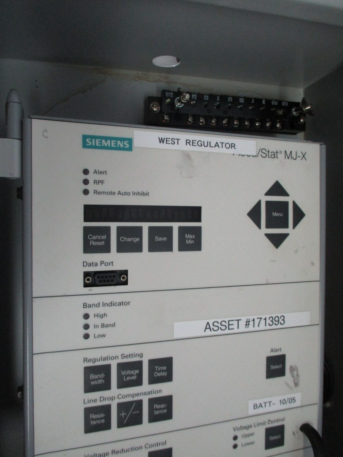 Siemens Accu/Stat MJ-X Voltage Regulator Control Panel S-62449 w/ Enclosure Used