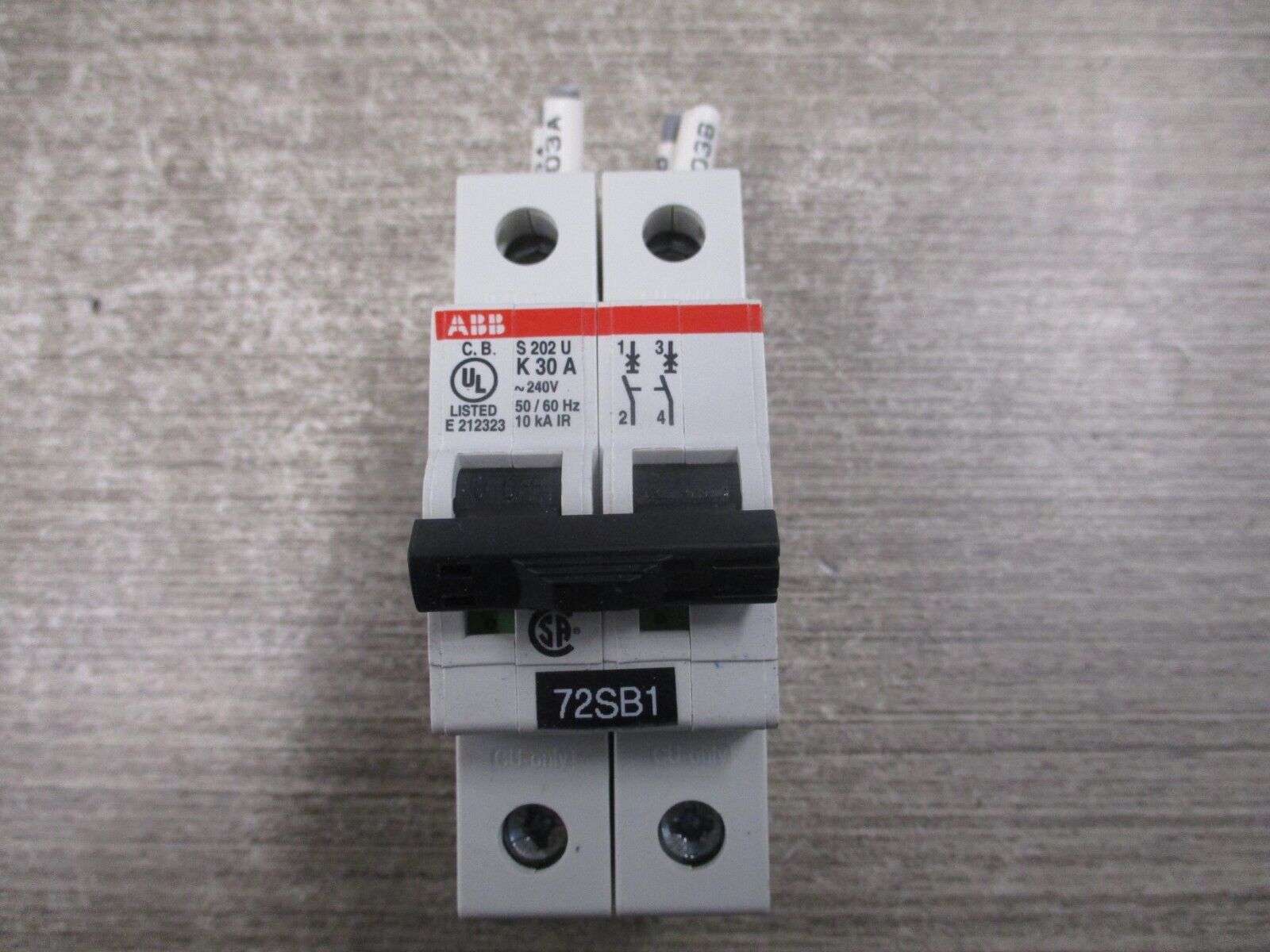 ABB Circuit Breaker S 202 U K 30 A 30A 240V 2P Used