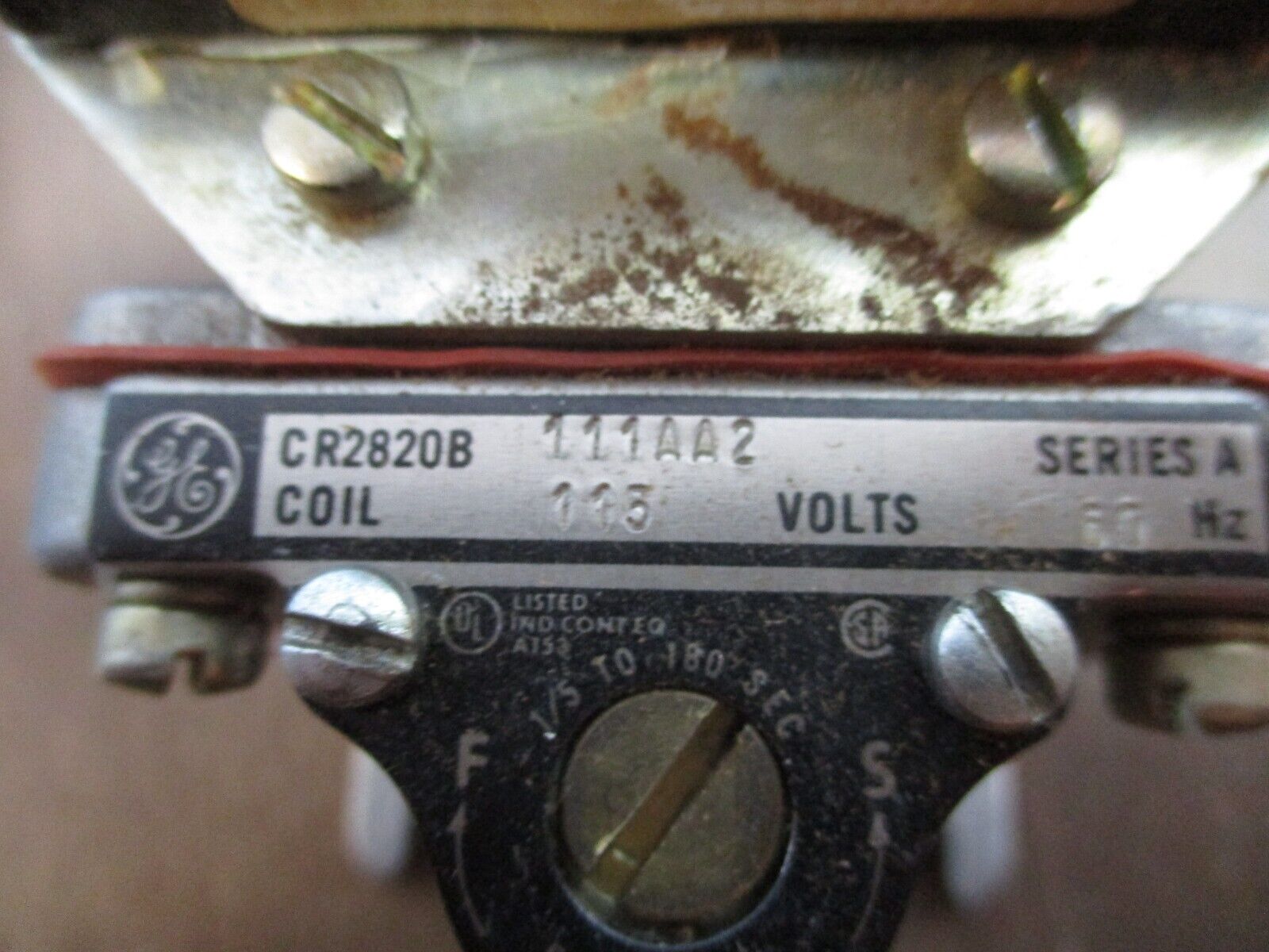 GE Pneumatic Time-Delay Relay CR2820B111AA2 Ser. A 115V Coil 600V *No Box*