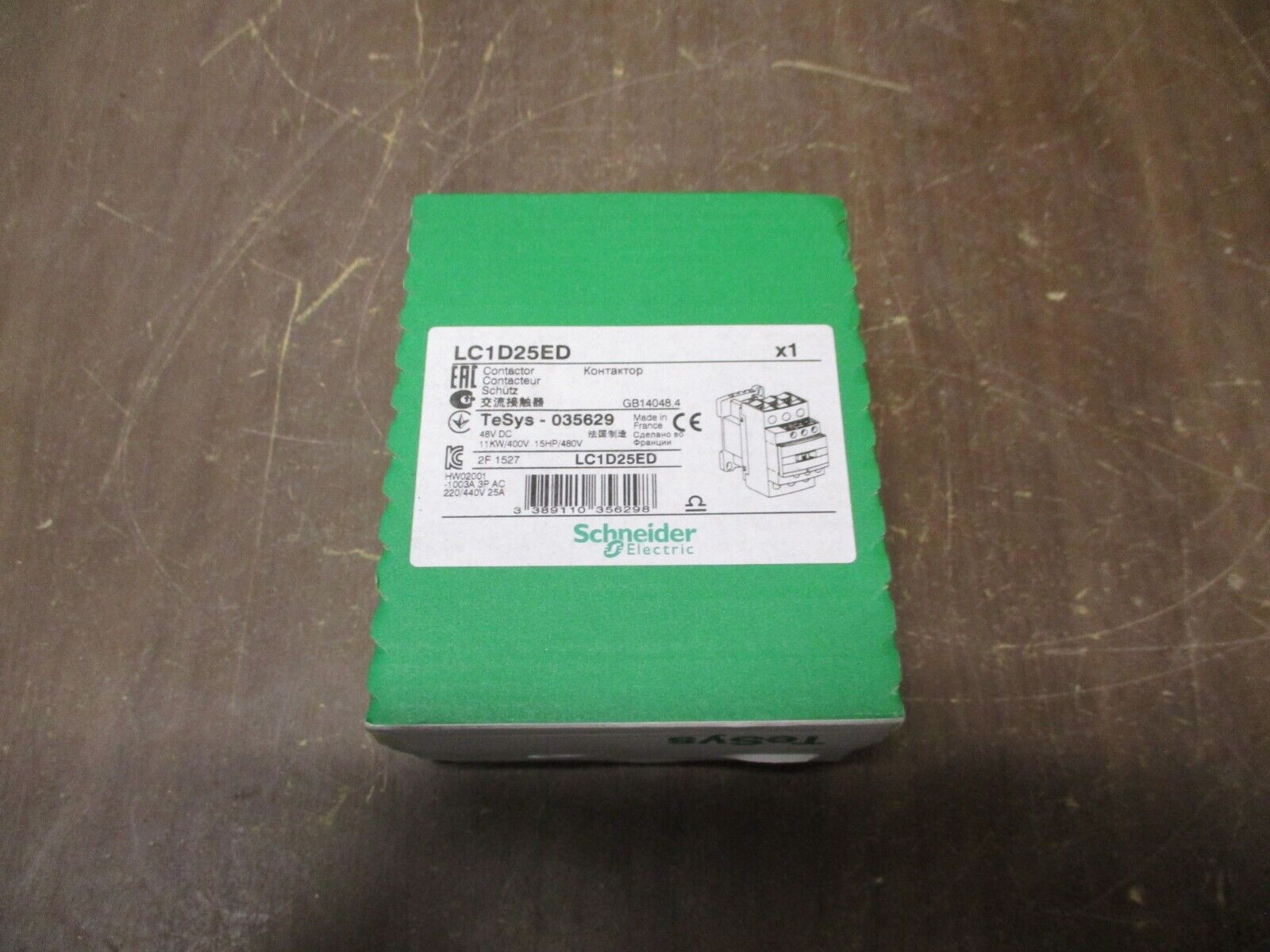 Schneider Electric Contactor LC1D25ED 48VDC Coil 25A New Surplus