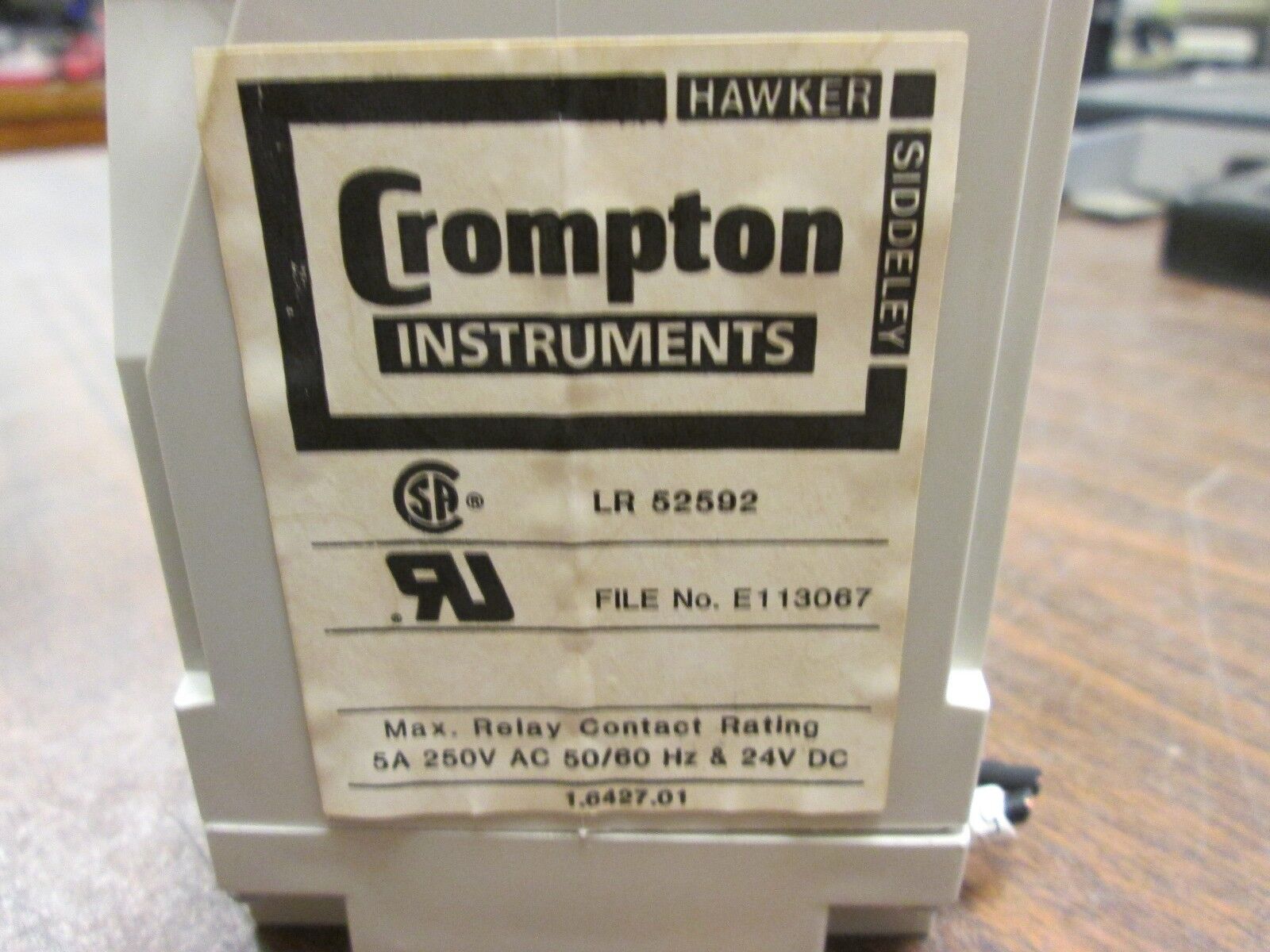 Crompton Time Delay Relay 256-PASU 120V 5A 60Hz Delay: 0-20 sec Used