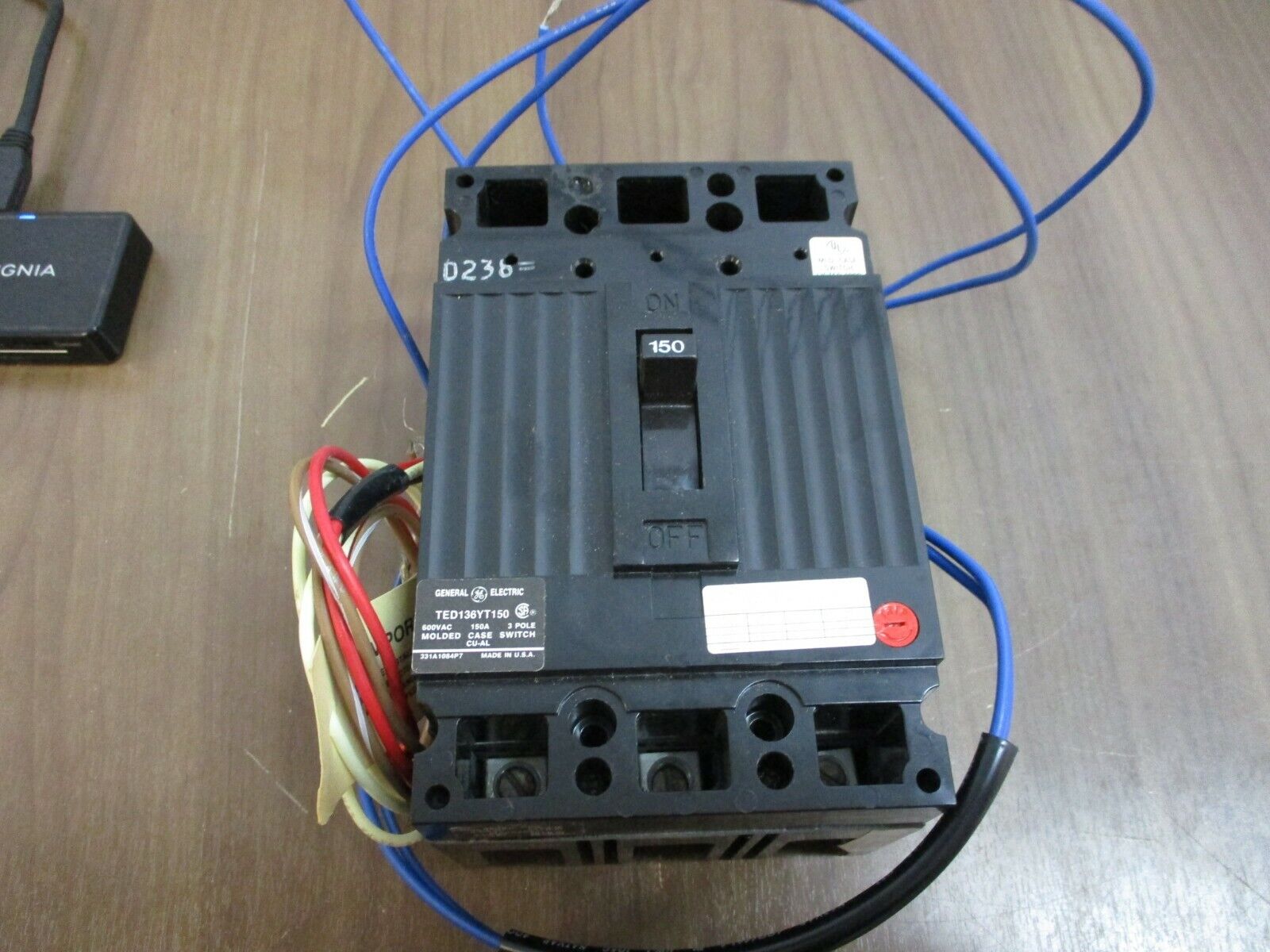 GE TED Circuit Breaker TED136YT150 150A 600V 3P Used