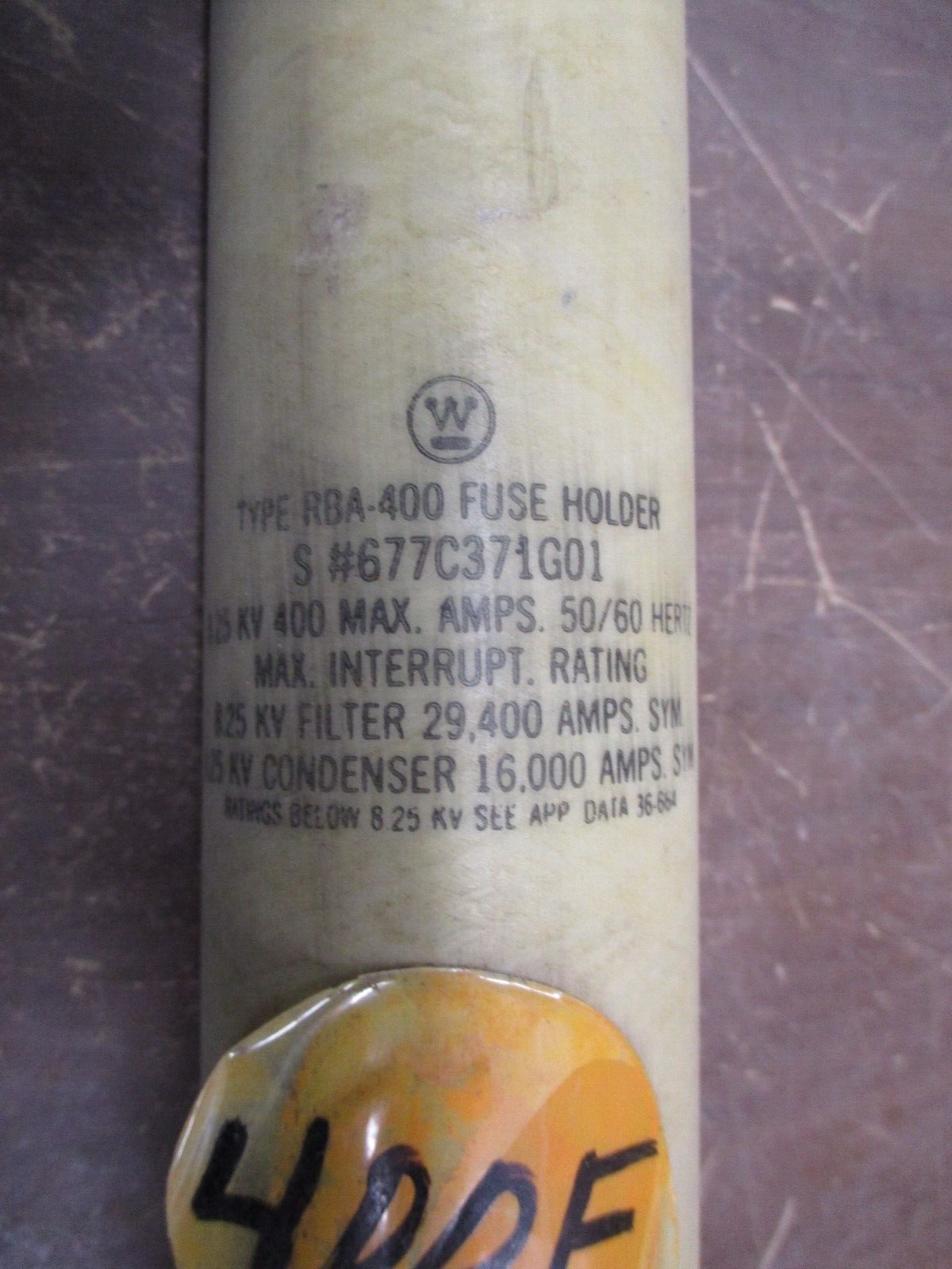 Westinghouse RBA-400 Fuse 677C371G01 400A Max 8.25kV 50/60Hz *No Refill* Used