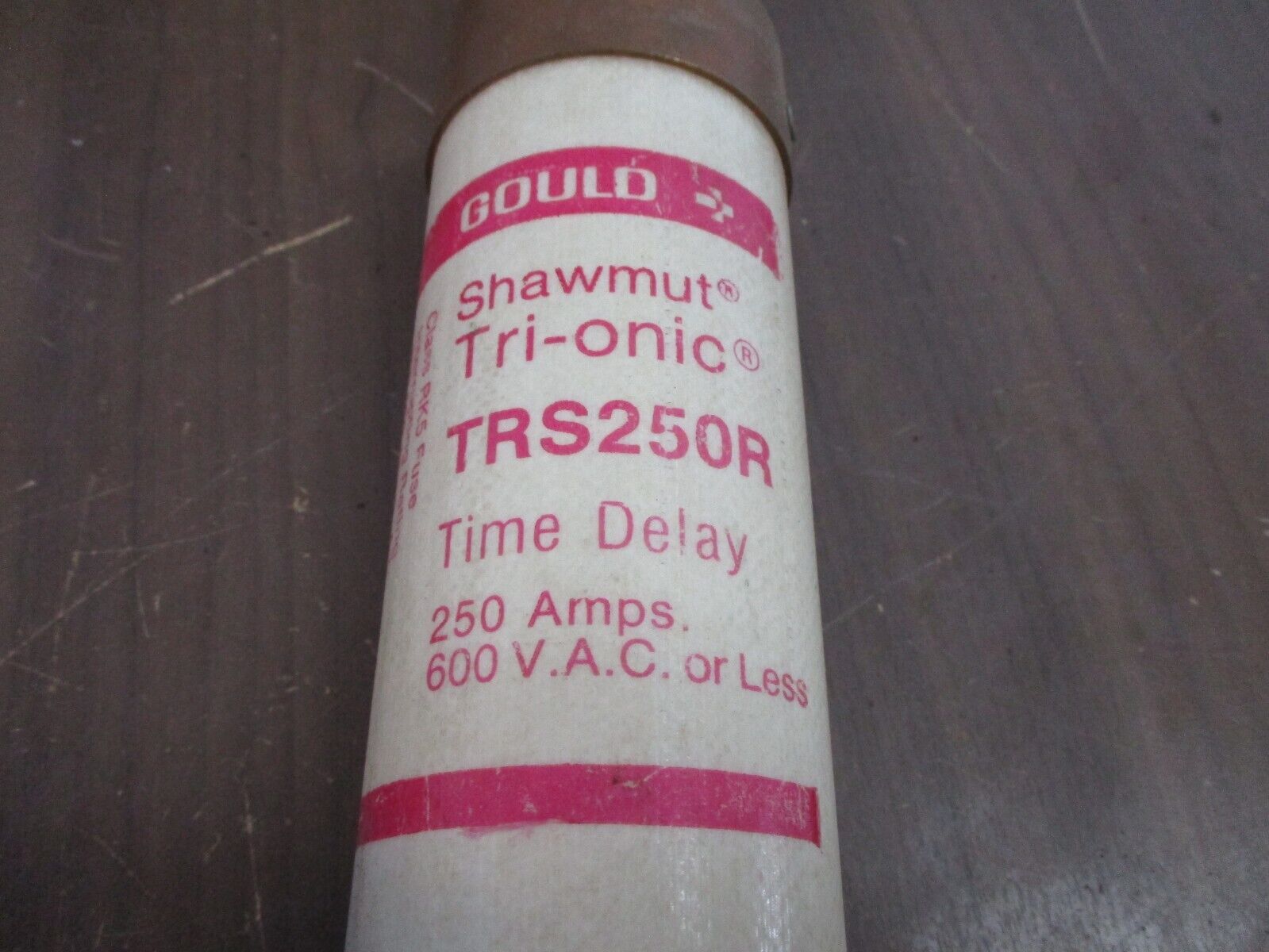 Gould Shawmut Tri-Onic Time Delay Fuse TRS250R 250A 600V Used