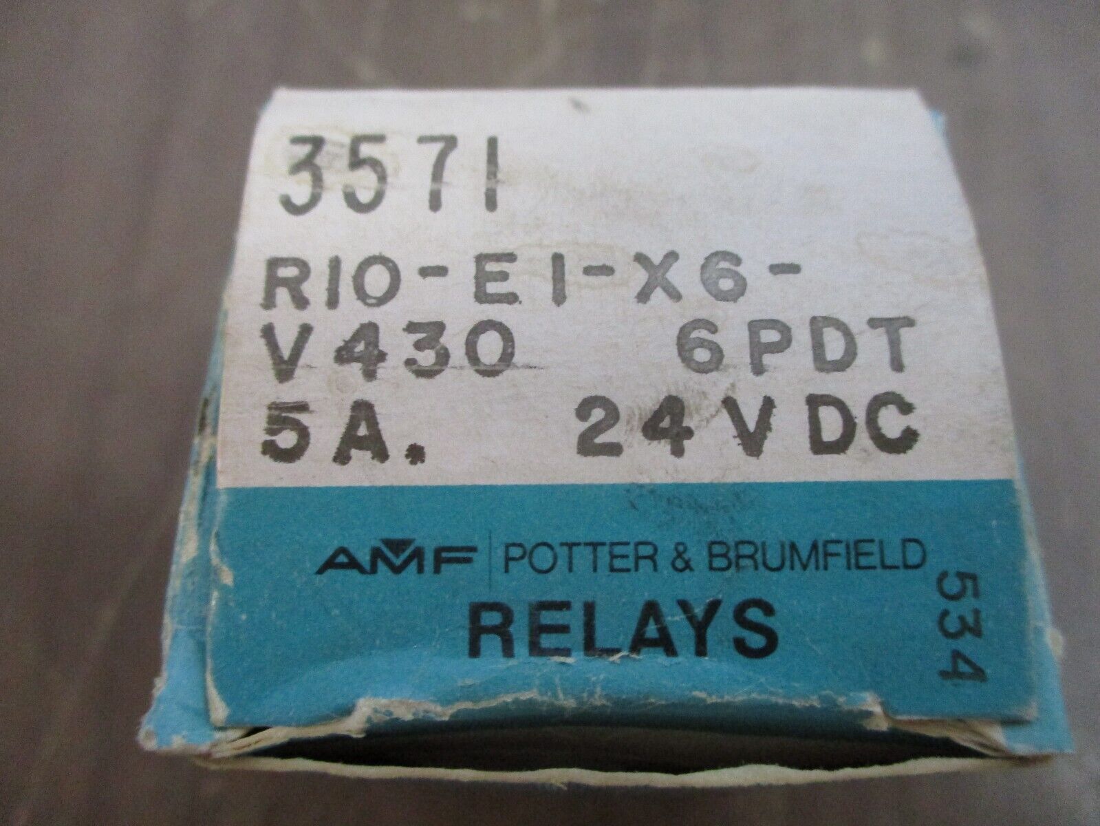 Potter & Brumfield Relay R10-E1-X6-V430 5A 24VDC New Surplus