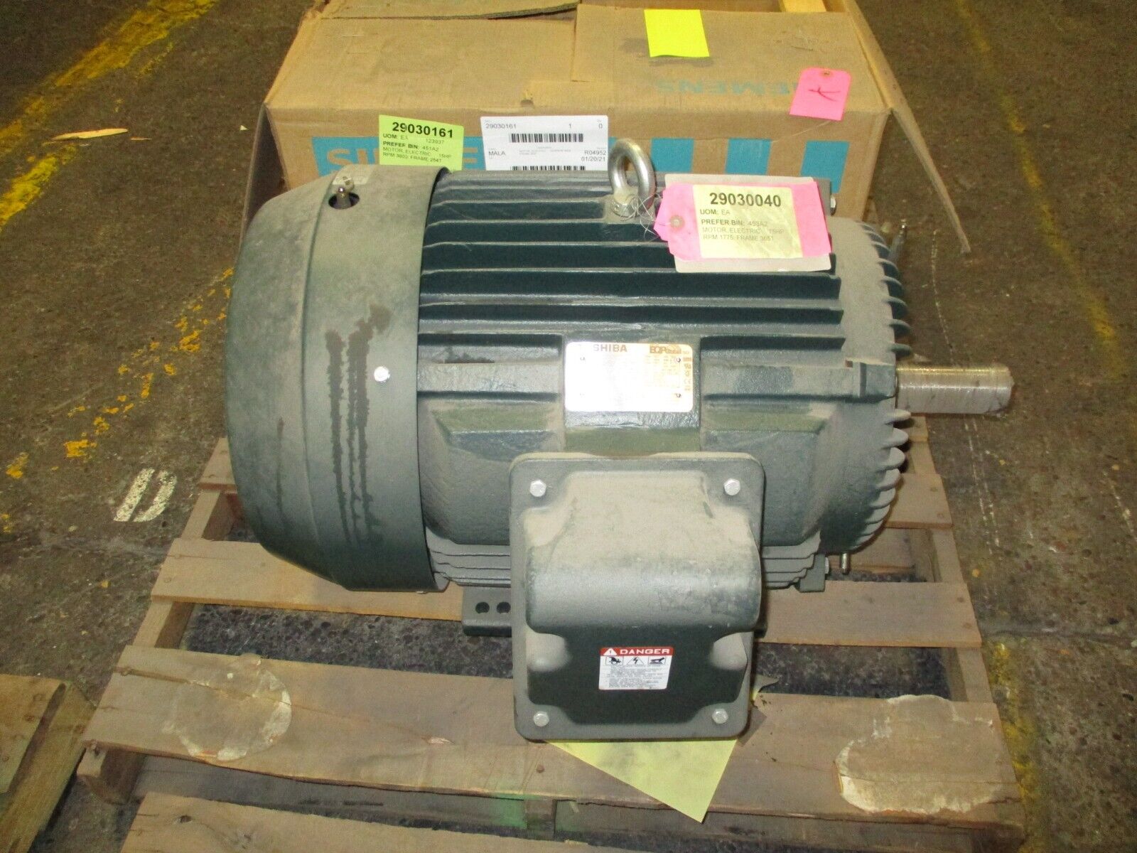 Toshiba Motor 075SDSR41A-P 75HP 1800RPM 230/460V 172/86A 3Ph 60Hz New Surplus