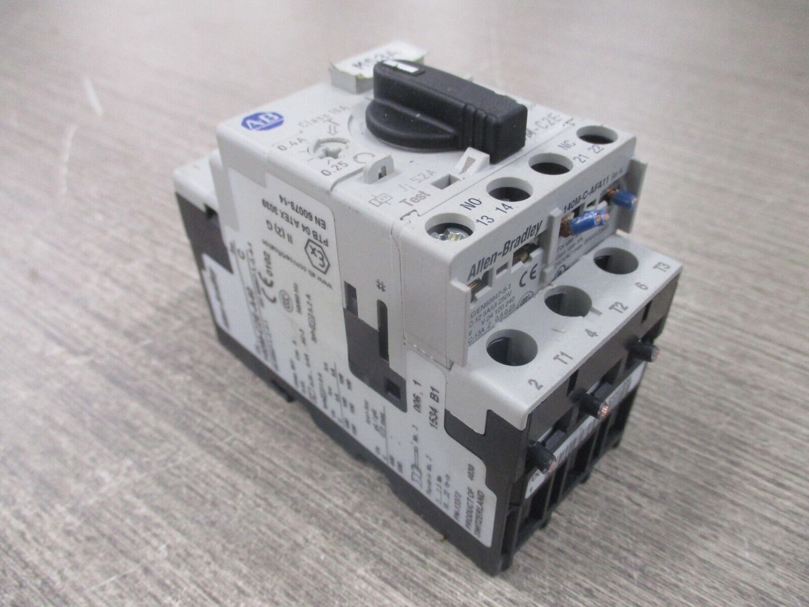 Allen-Bradley Manual Motor Protector 140M-C2E-A40 Ser. C Trip: 0.25-0.4A Used