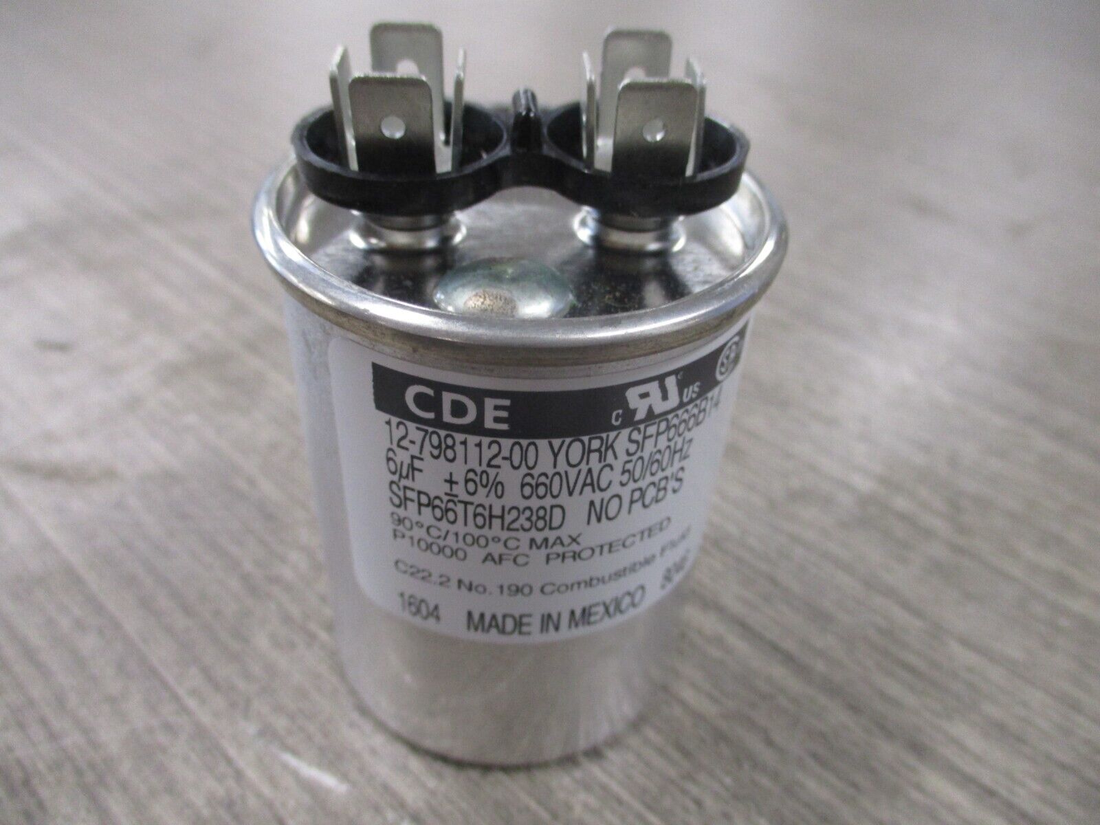 CDE Capacitor 12-798112-00 6UF 660V 50/60HZ *Lots of 2* *No Box* New Surplus