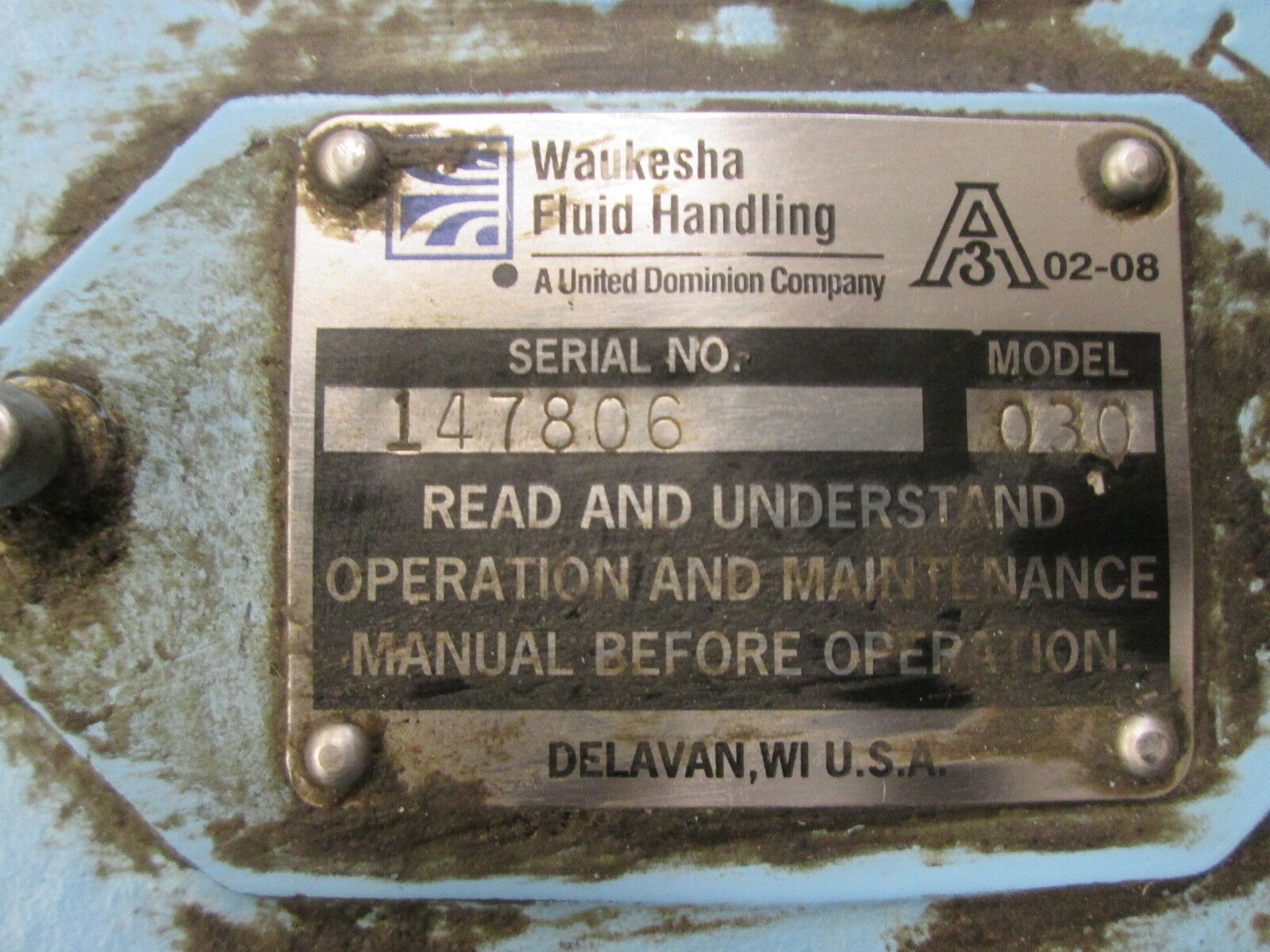 Waukesha Gear Model 030 Used