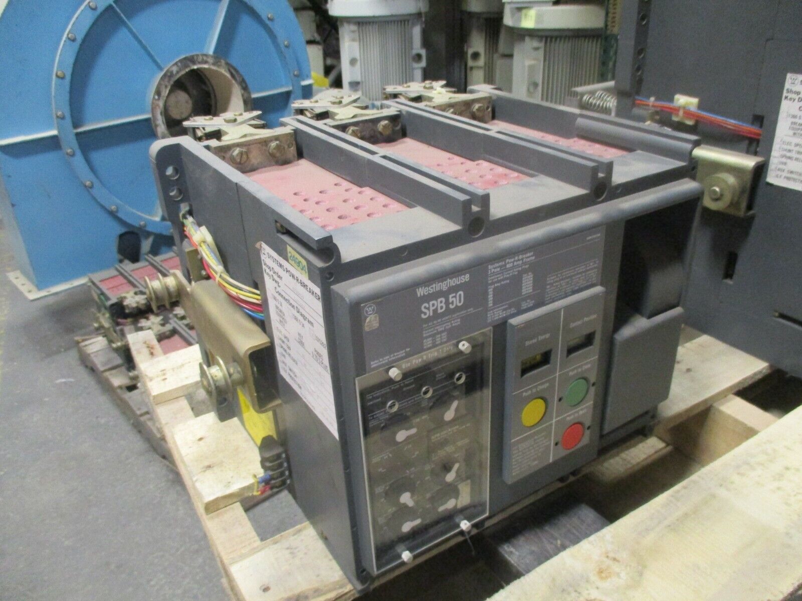 Westinghouse Circuit Breaker SPB 50 800A Frame 400A Plug 600V 3P 50/60Hz Used