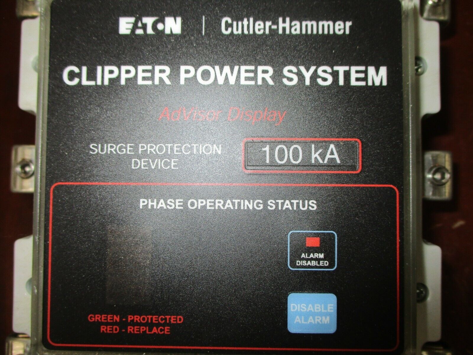 Cutler-Hammer Clipper Power System Surge Protection Device AdVisor Display 100KA