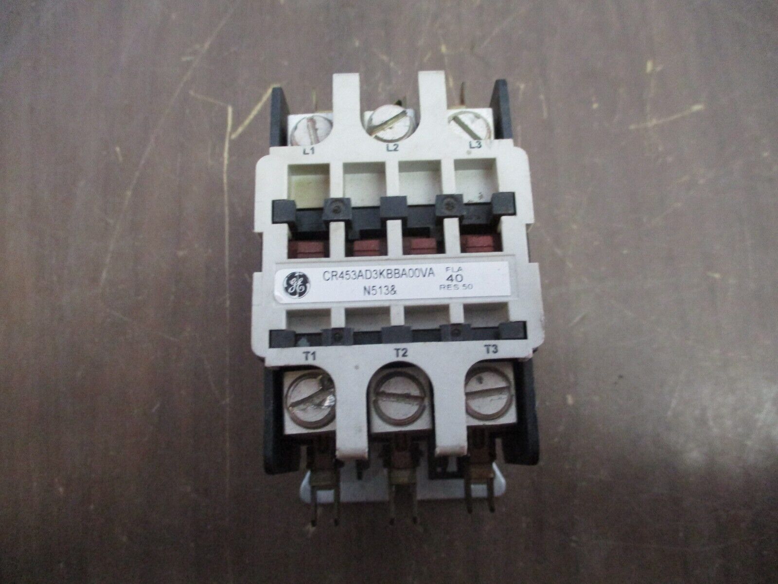 GE Contactor CR453AD3KBBA00VA 24V Coil 40A w/ Aux Contact Used