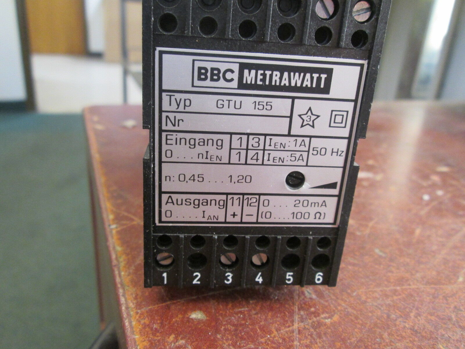 BBC Metrawatt Converter Relay GTU 155 0-20mA Used