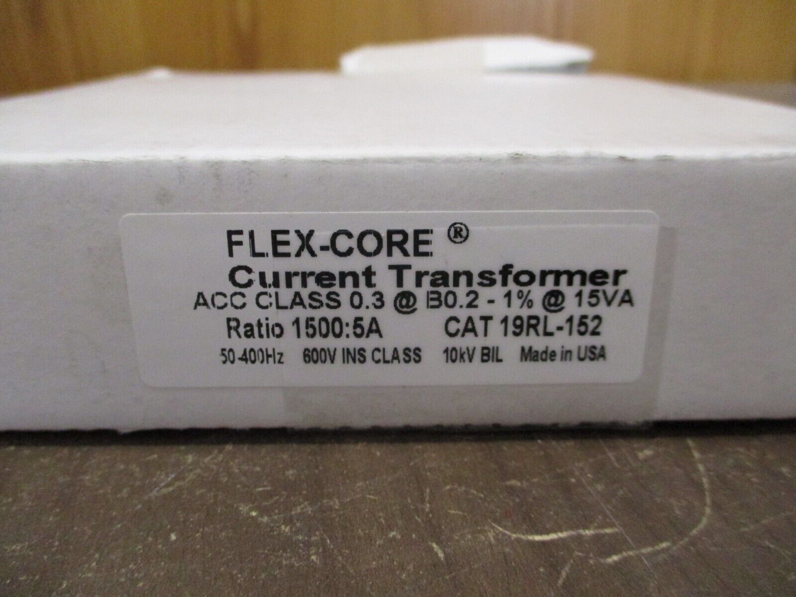 Flex-Core Current Transformer 19RL-152 Ratio 1500:5A 600V 50-400Hz 10kV BIL