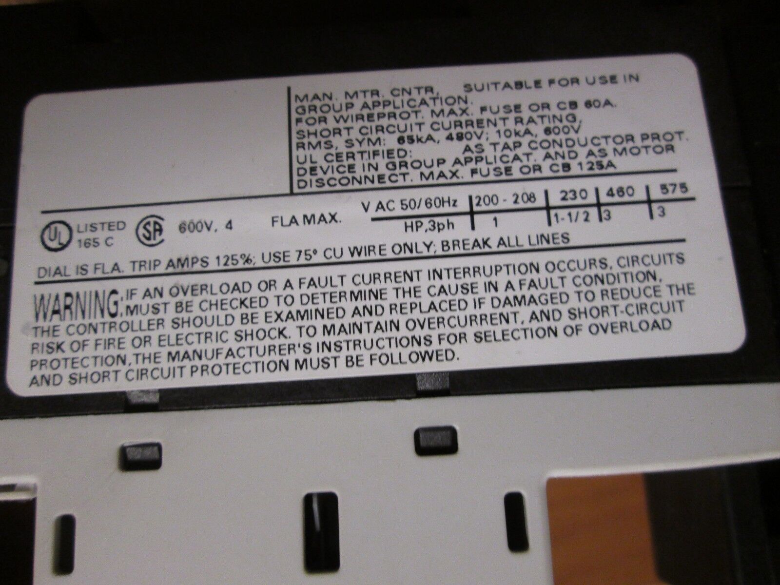 Siemens Motor Starter 3RV1011-1EA10 3RT1015-1AK61 Range 2.8-4A Used