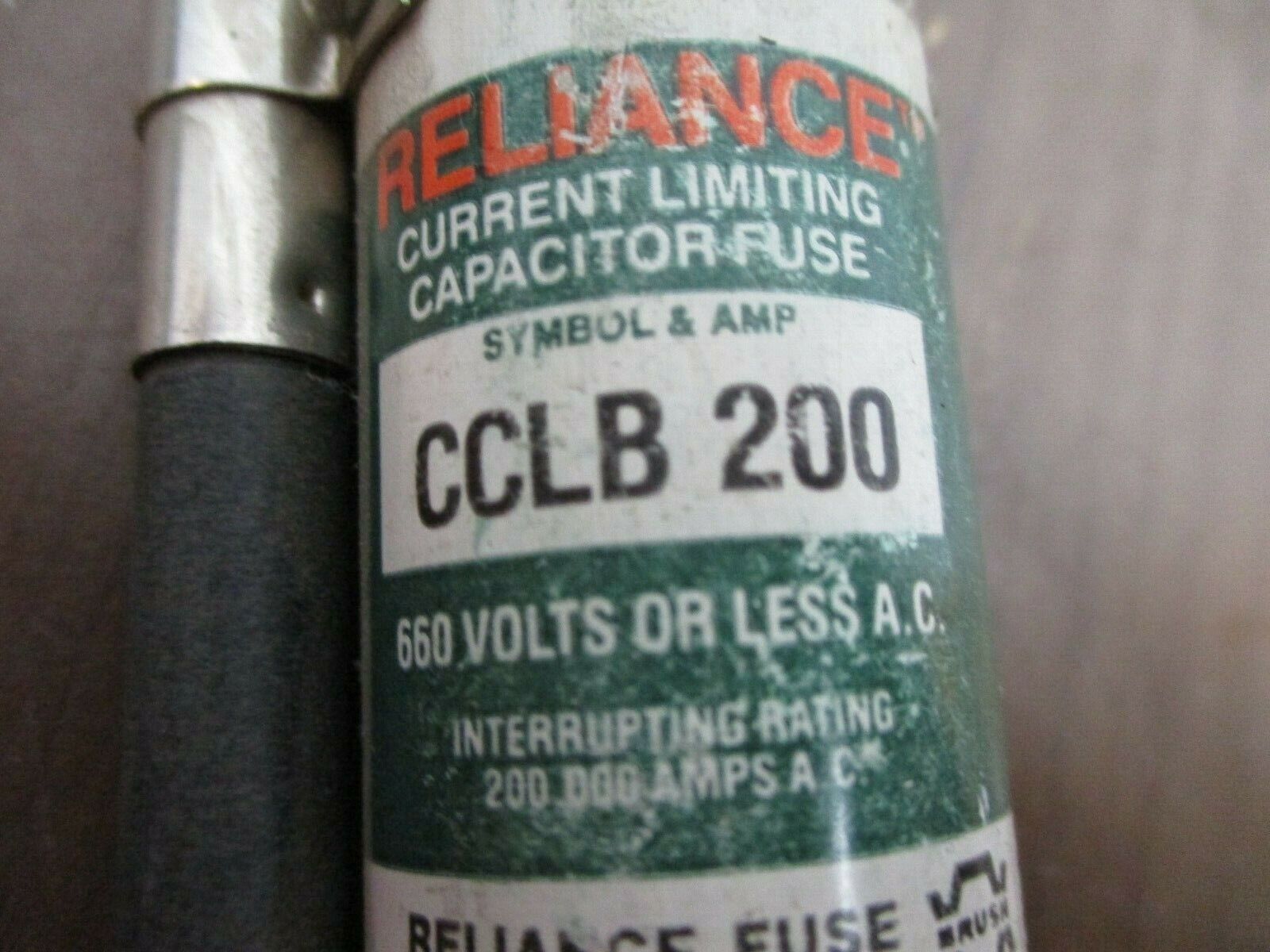 Reliance Capacitor Fuse CCLB 200 200A 660V Used