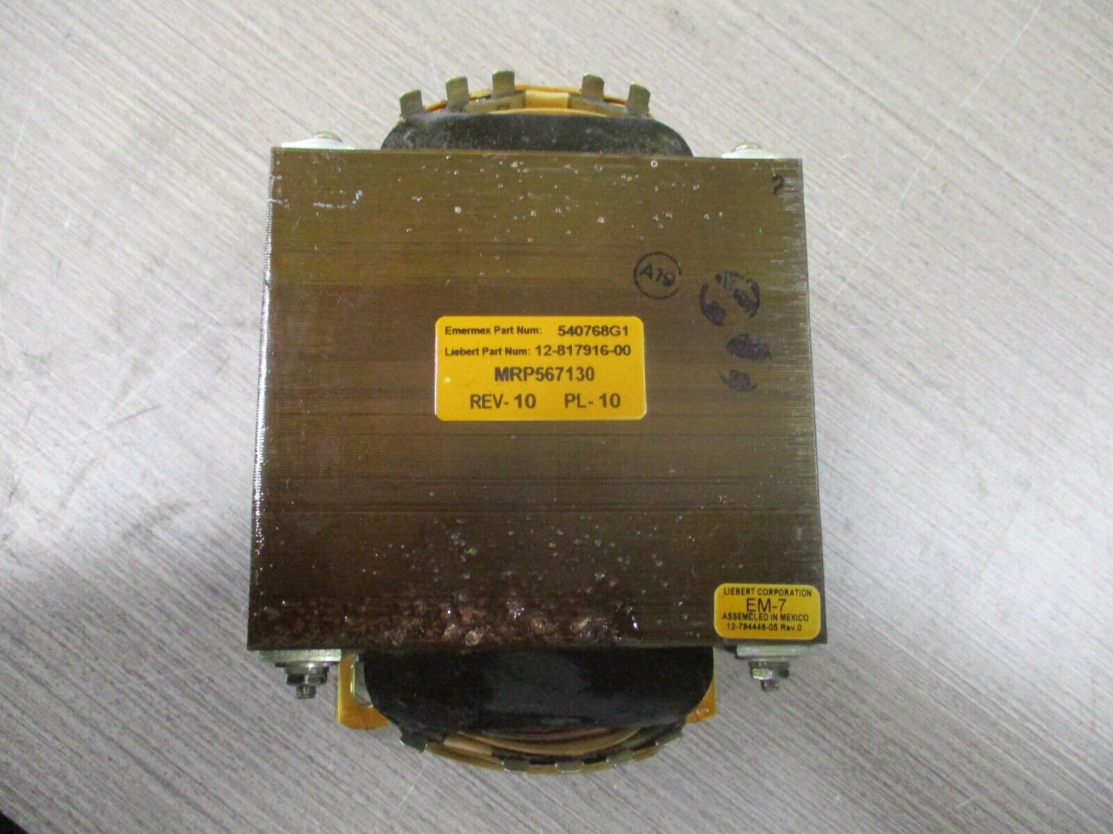 Liebert Transformer 12-817916-00 Rev. 10 Pri : 460/480-575-600 V Used