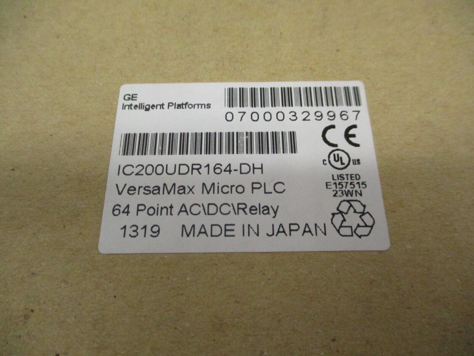 GE VersaMax 64PT AC/DC/Relay Module IC200UDR164-DH New Surplus