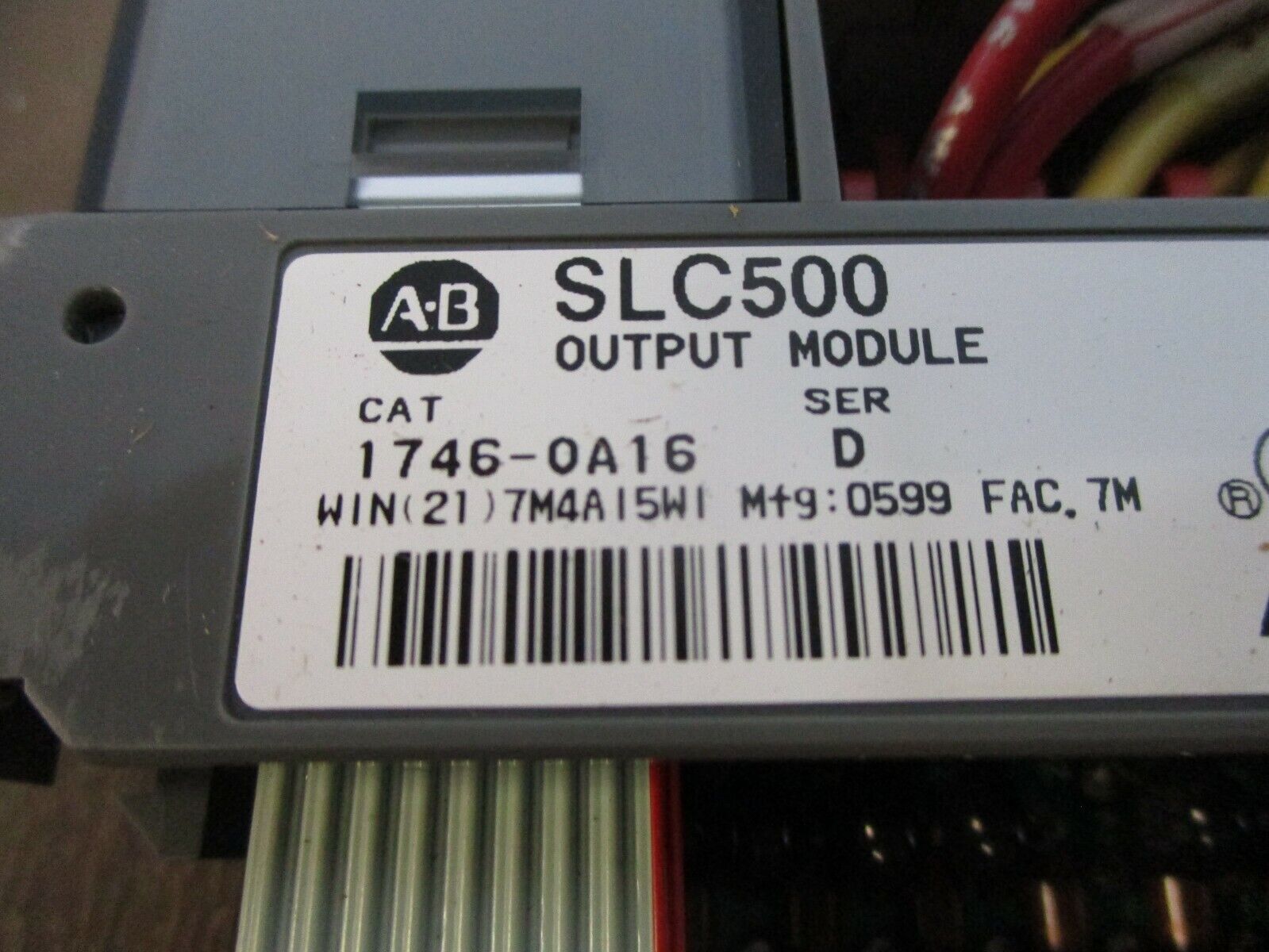 Allen-Bradley SLC 500 Output Module 1746-OA16 Ser. D 85-265VAC 50/60Hz Used